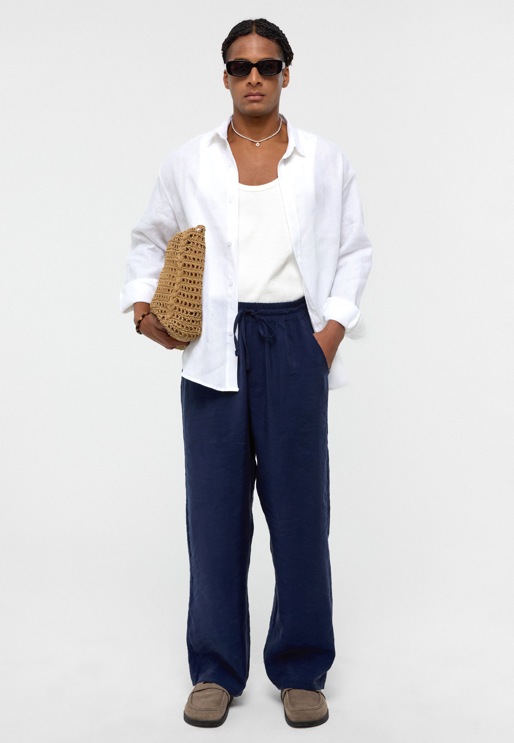 Baggy Fit Modal Trousers – Relaxed Wide-Leg Comfort