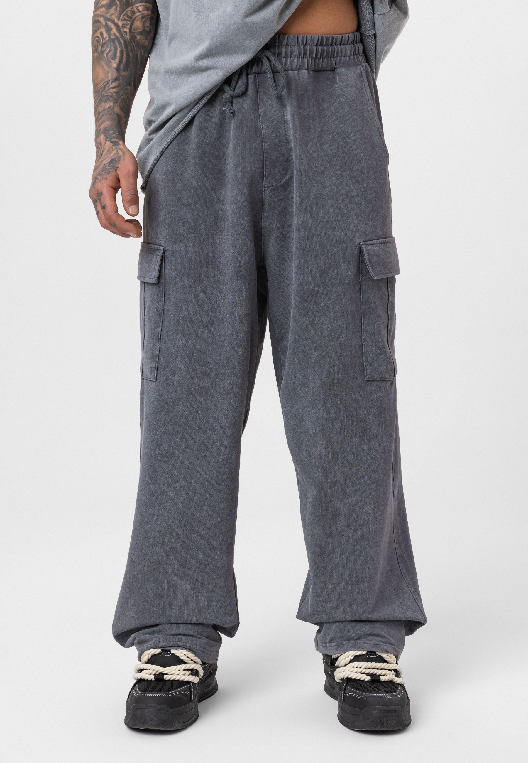 Oversized Graphic Pants – Bold Visuals with Vintage-Washed Appeal