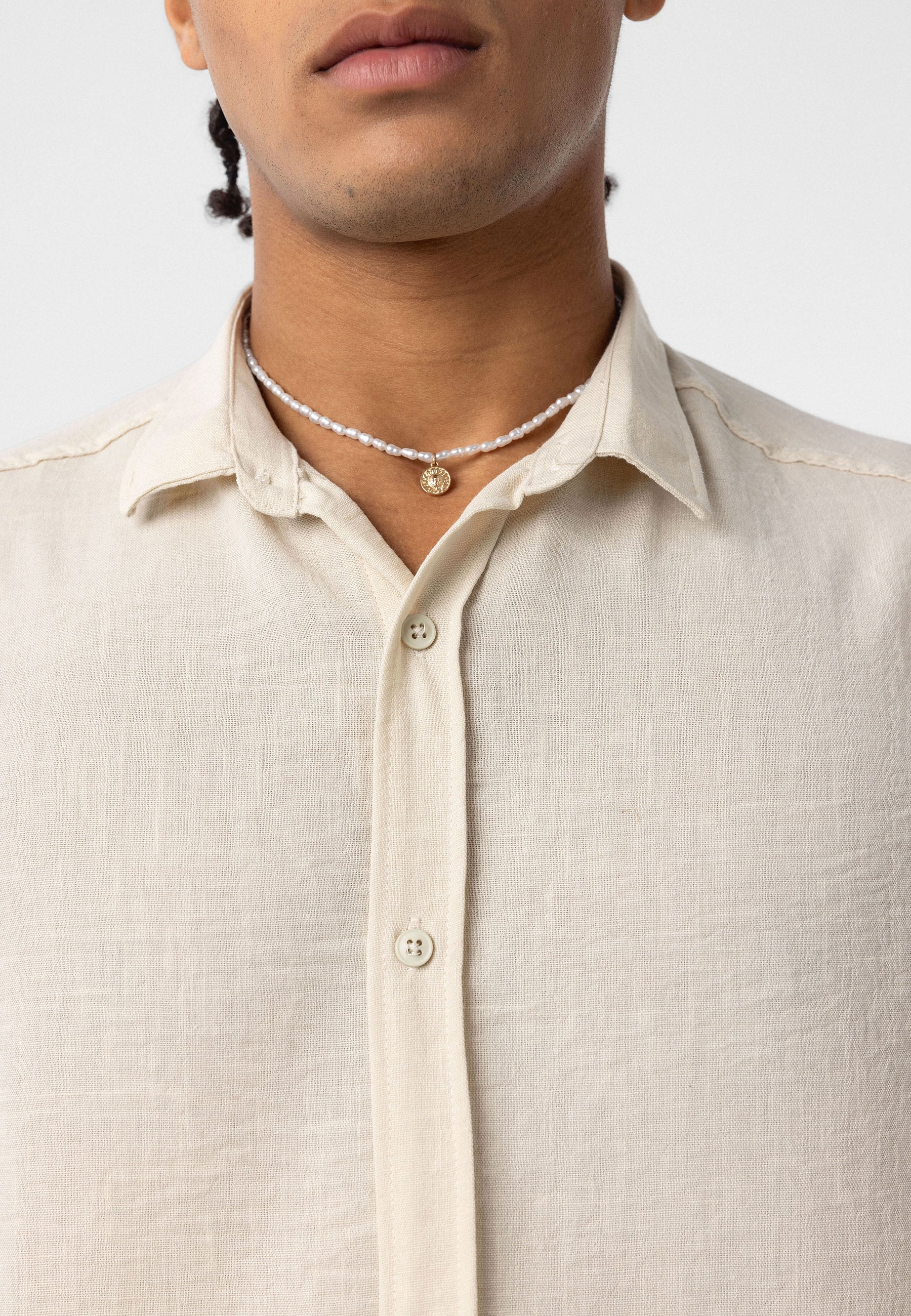 Natural Oat Beige Linen-Blend Shirt – Effortless Summer Classic