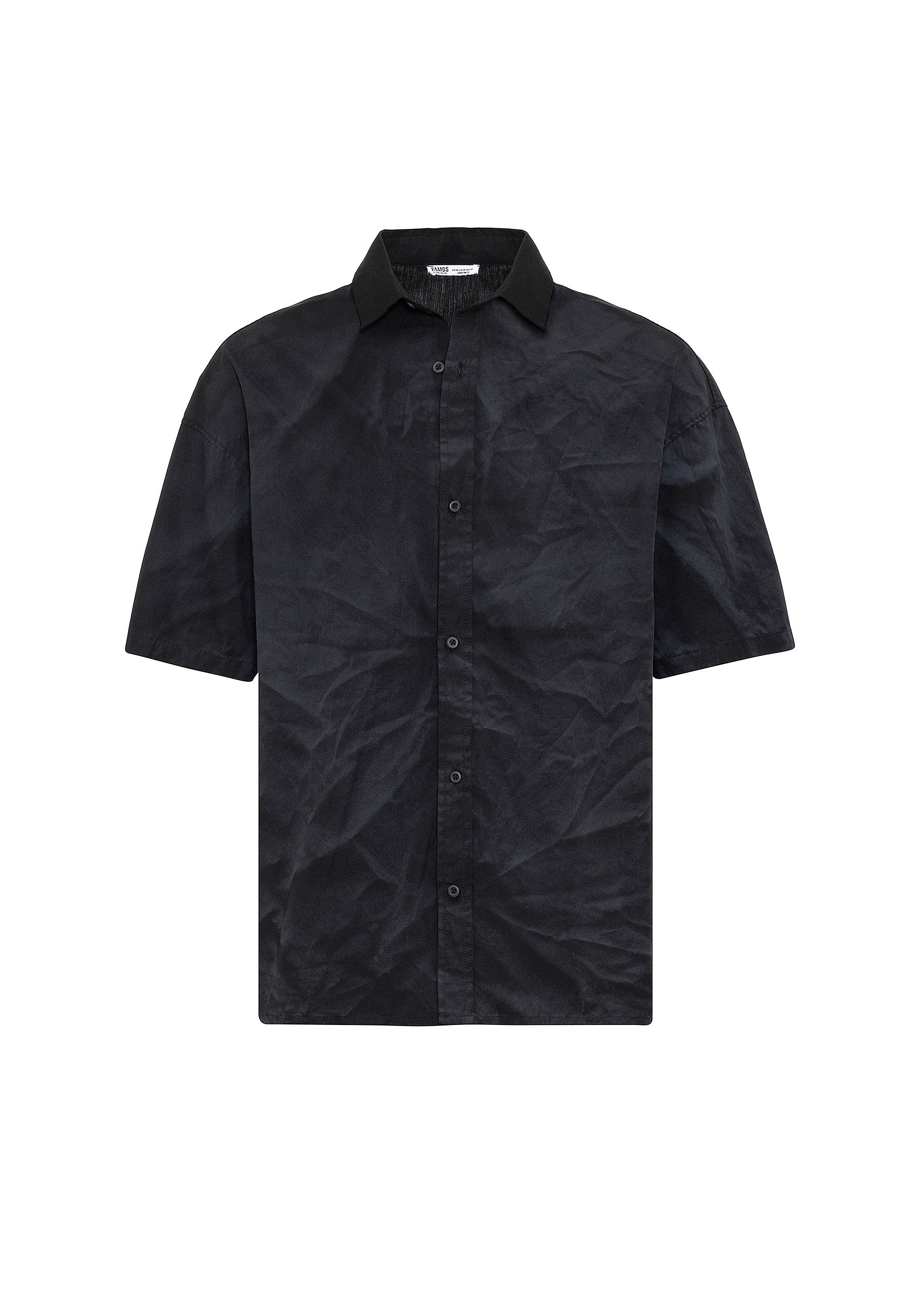 Rich Washed Black Oversize Poplin Shirt – Relaxed Streetwear Staple