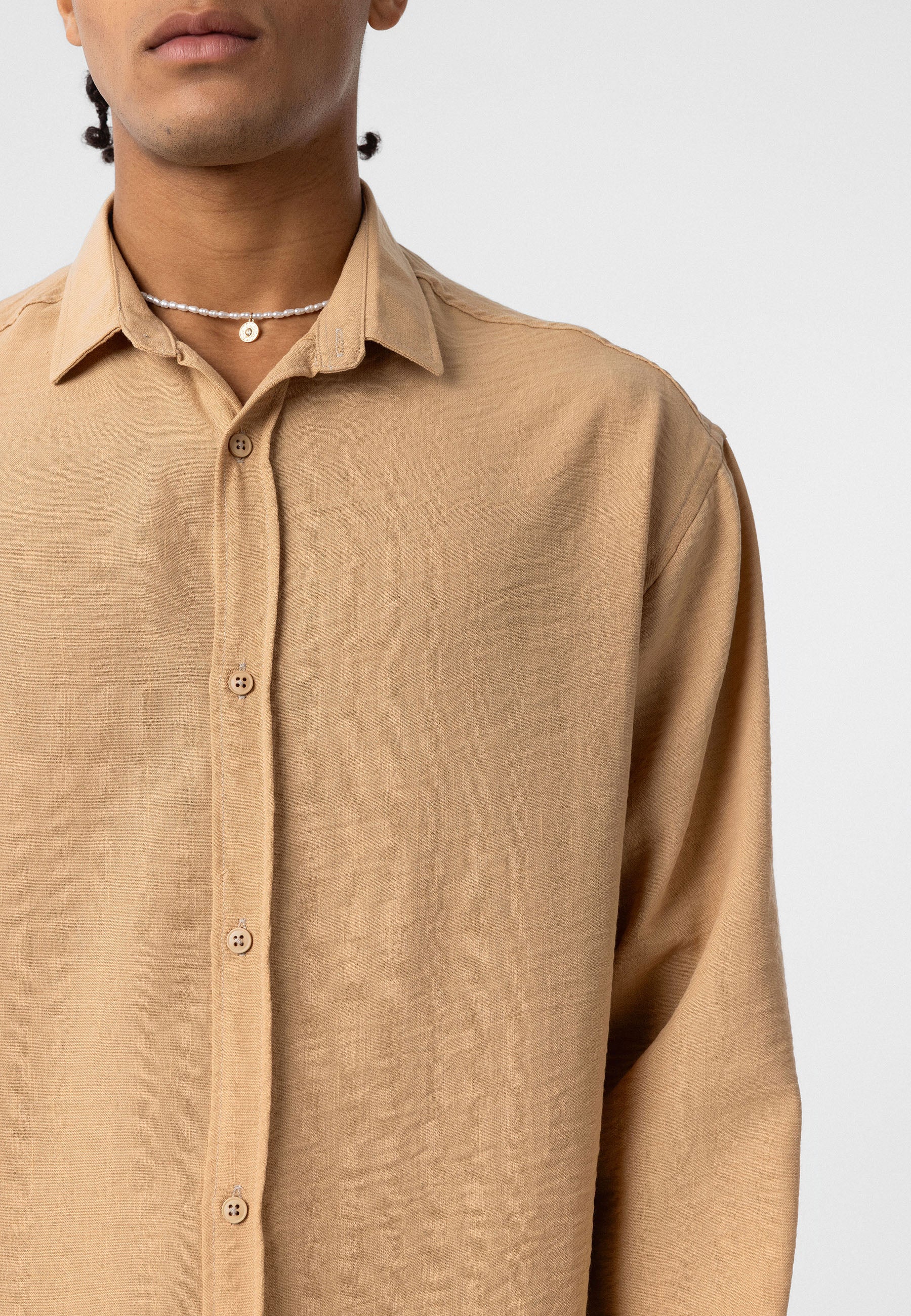 Dark Beige Comfort Fit Shirt – Relaxed Everyday Essential