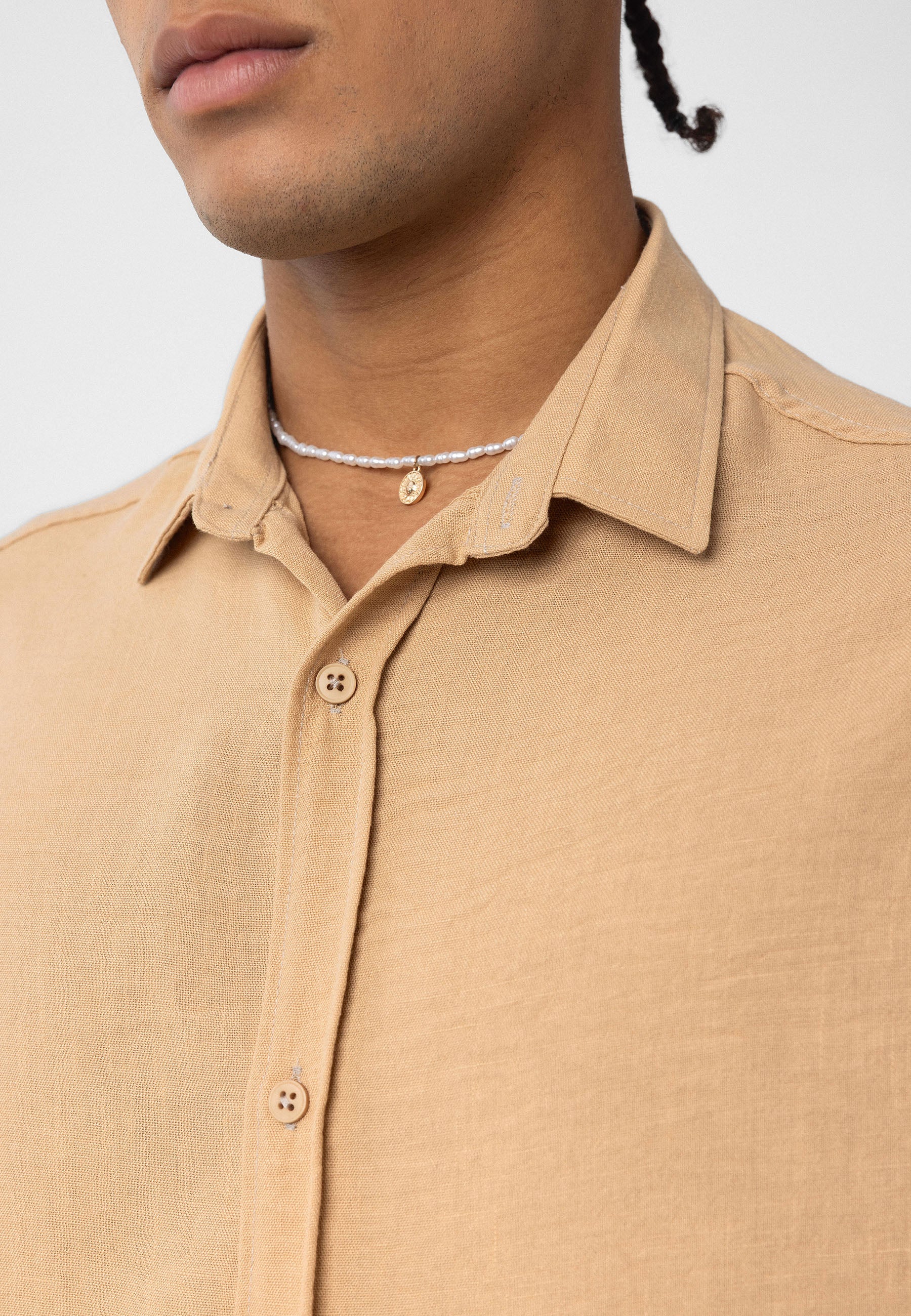 Dark Beige Comfort Fit Shirt – Relaxed Everyday Essential