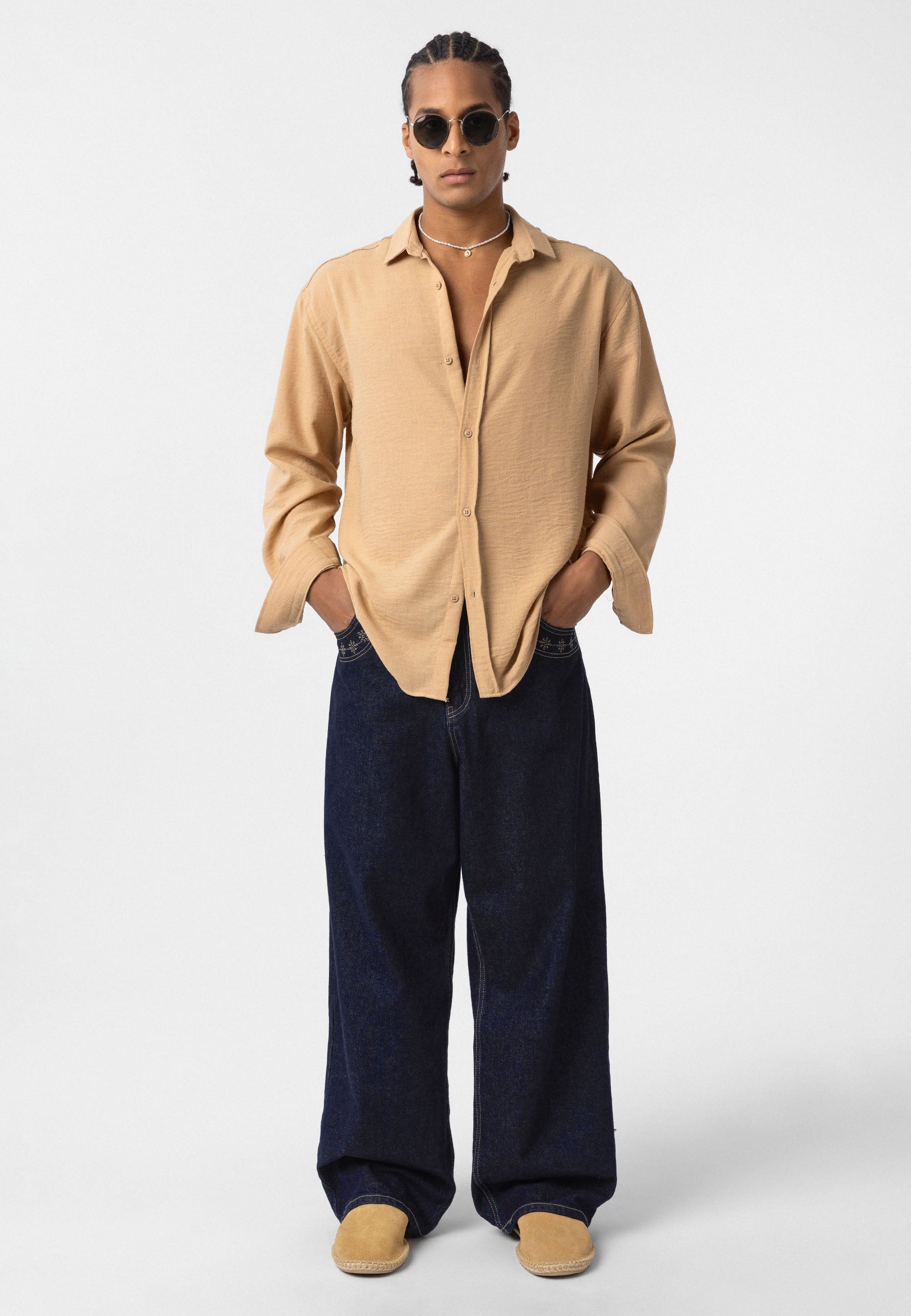 Dark Beige Comfort Fit Shirt – Relaxed Everyday Essential