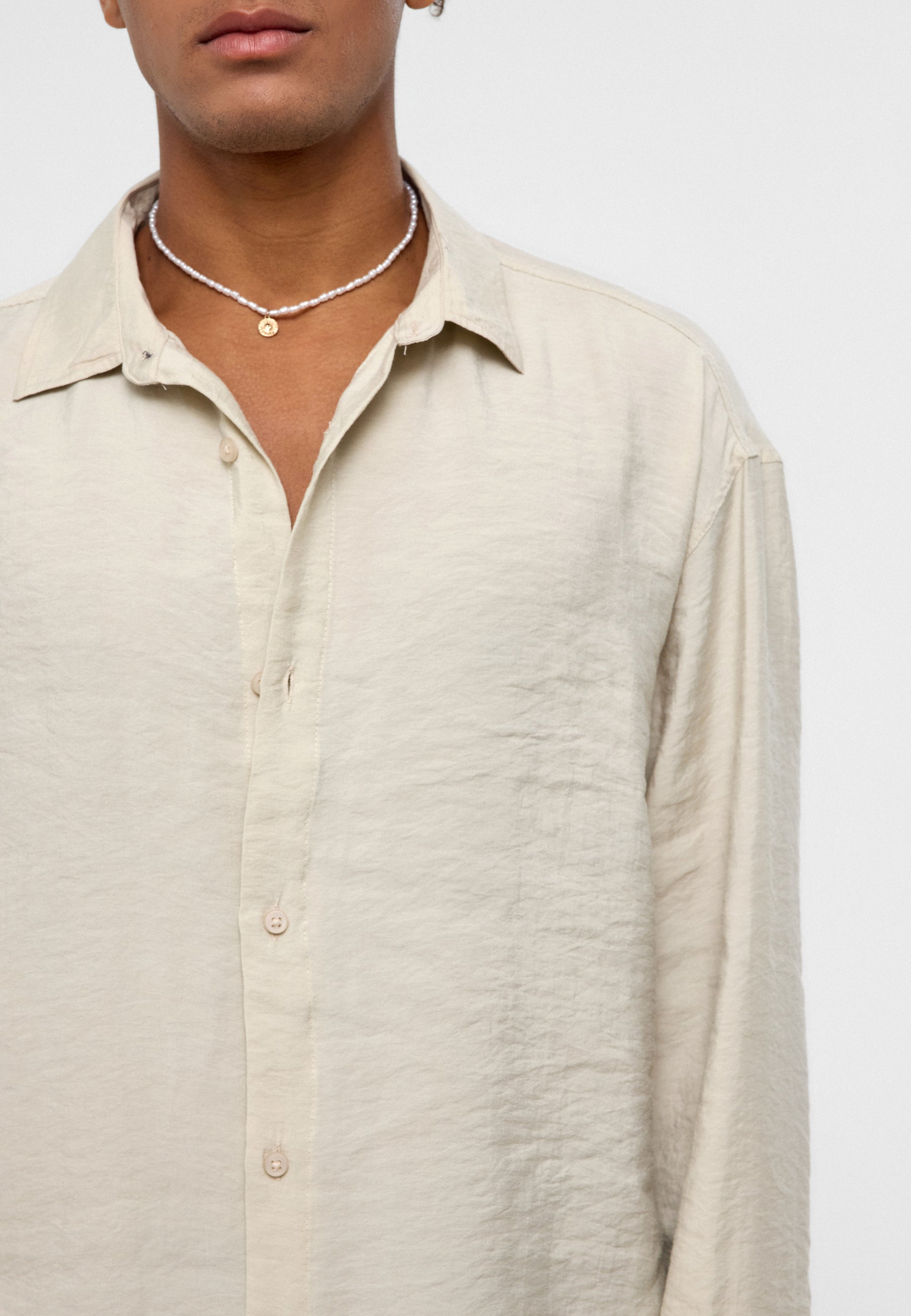 Warm Honey Beige Oversized Modal Shirt – Soft & Elevated Everyday Essential