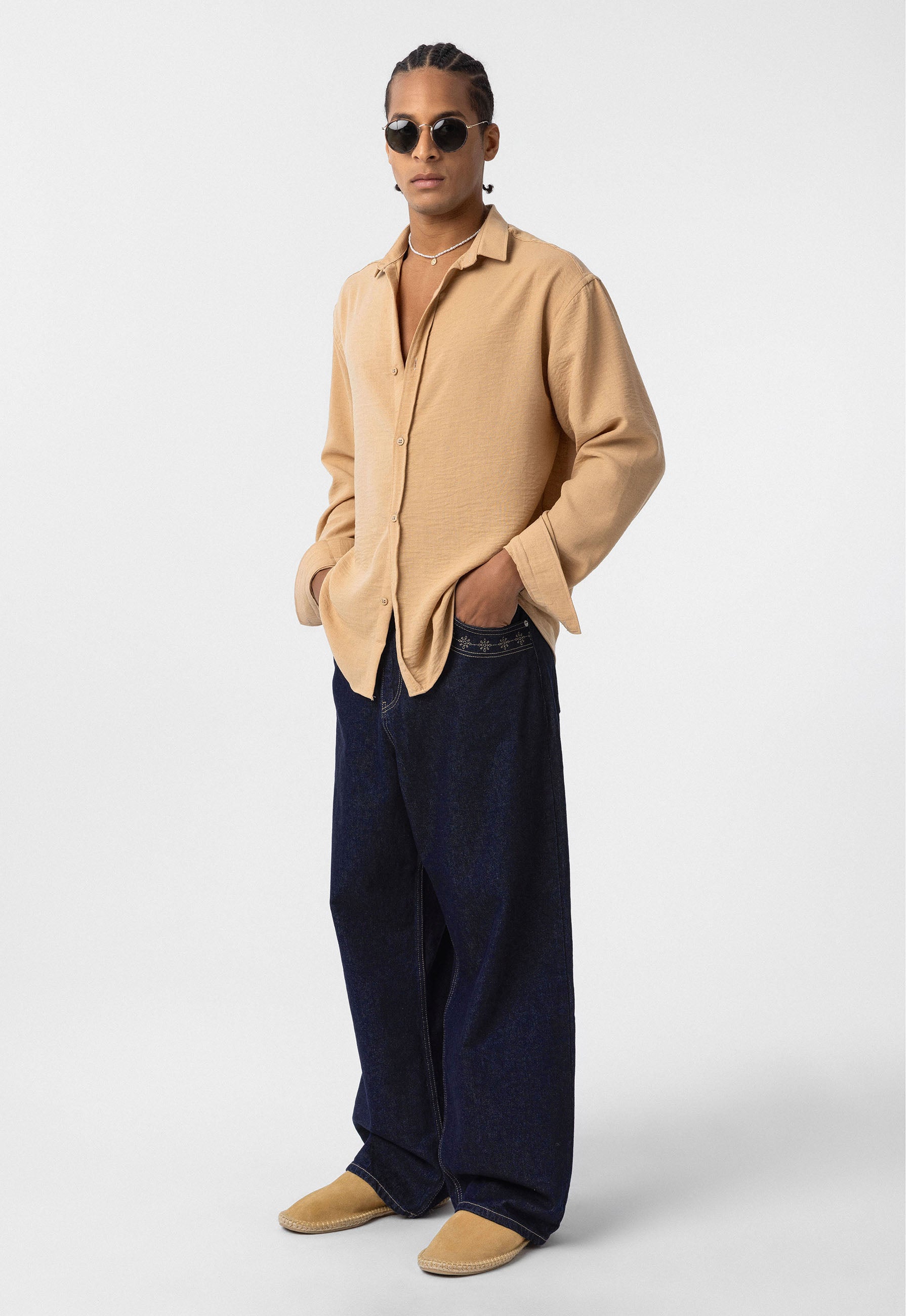 Dark Beige Comfort Fit Shirt – Relaxed Everyday Essential