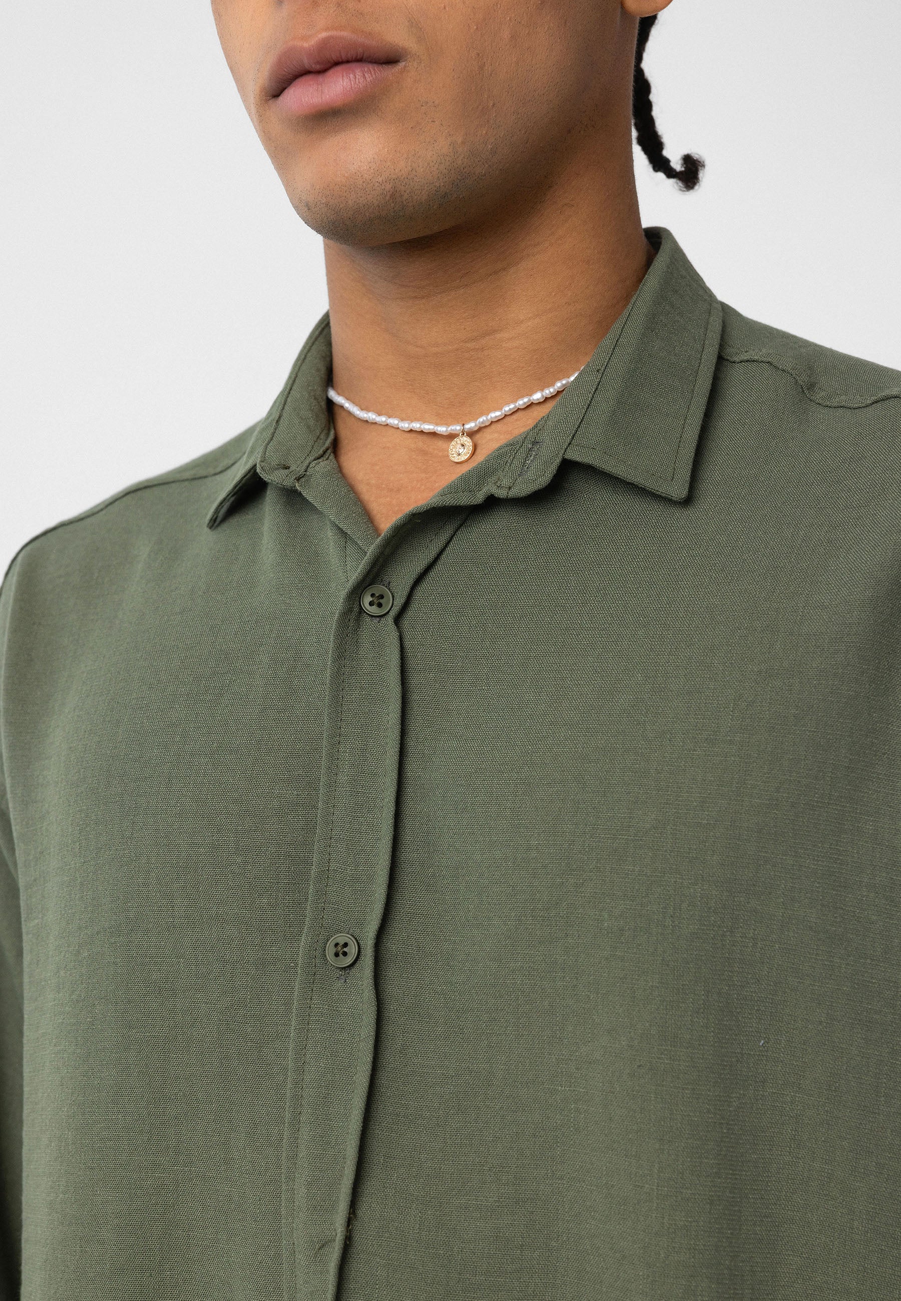 Pure Black Comfort Fit Button-Up Shirt – Timeless Essential