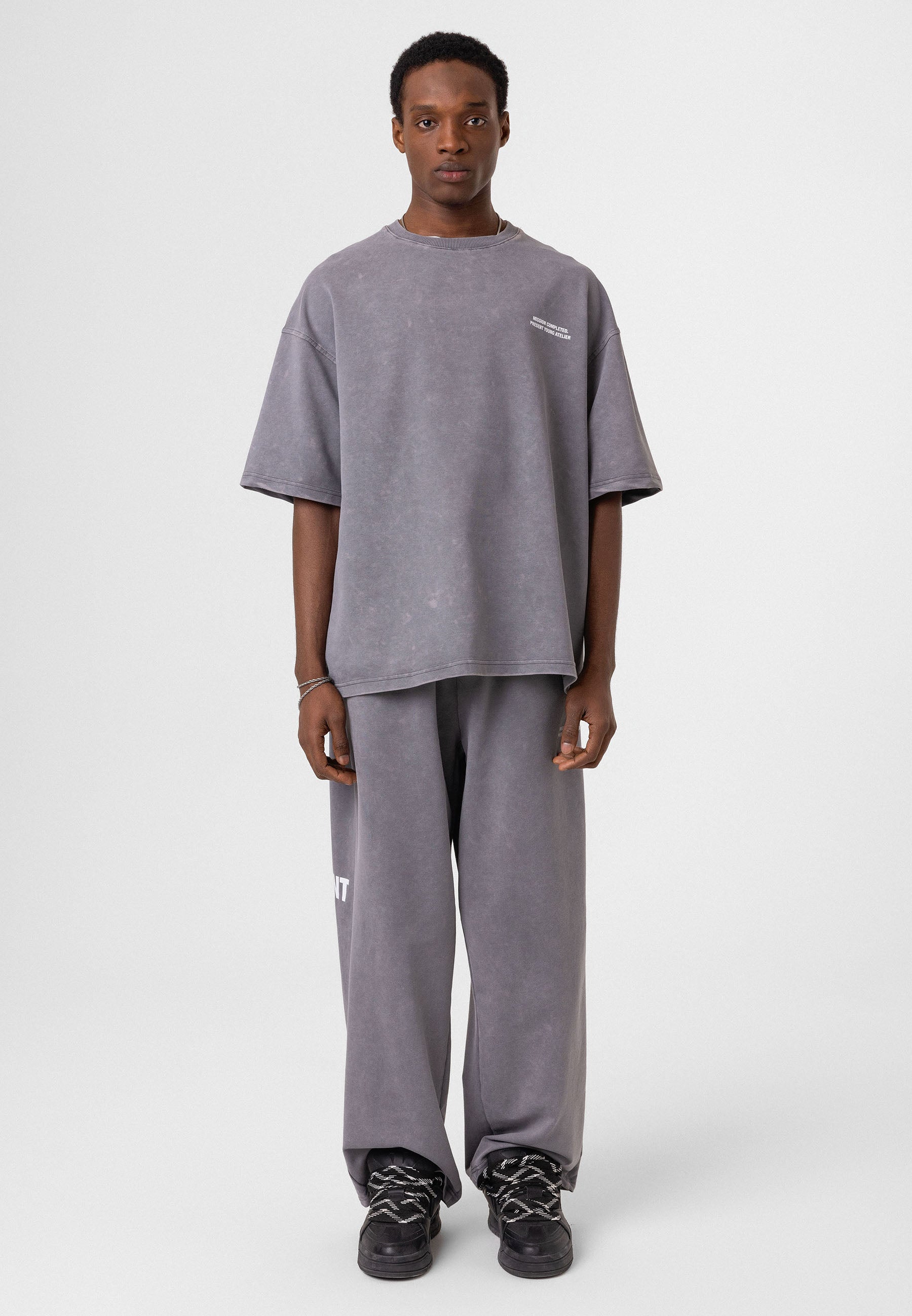 Oversized Washed Track Pants – Street-Ready Comfort with Soft Texture