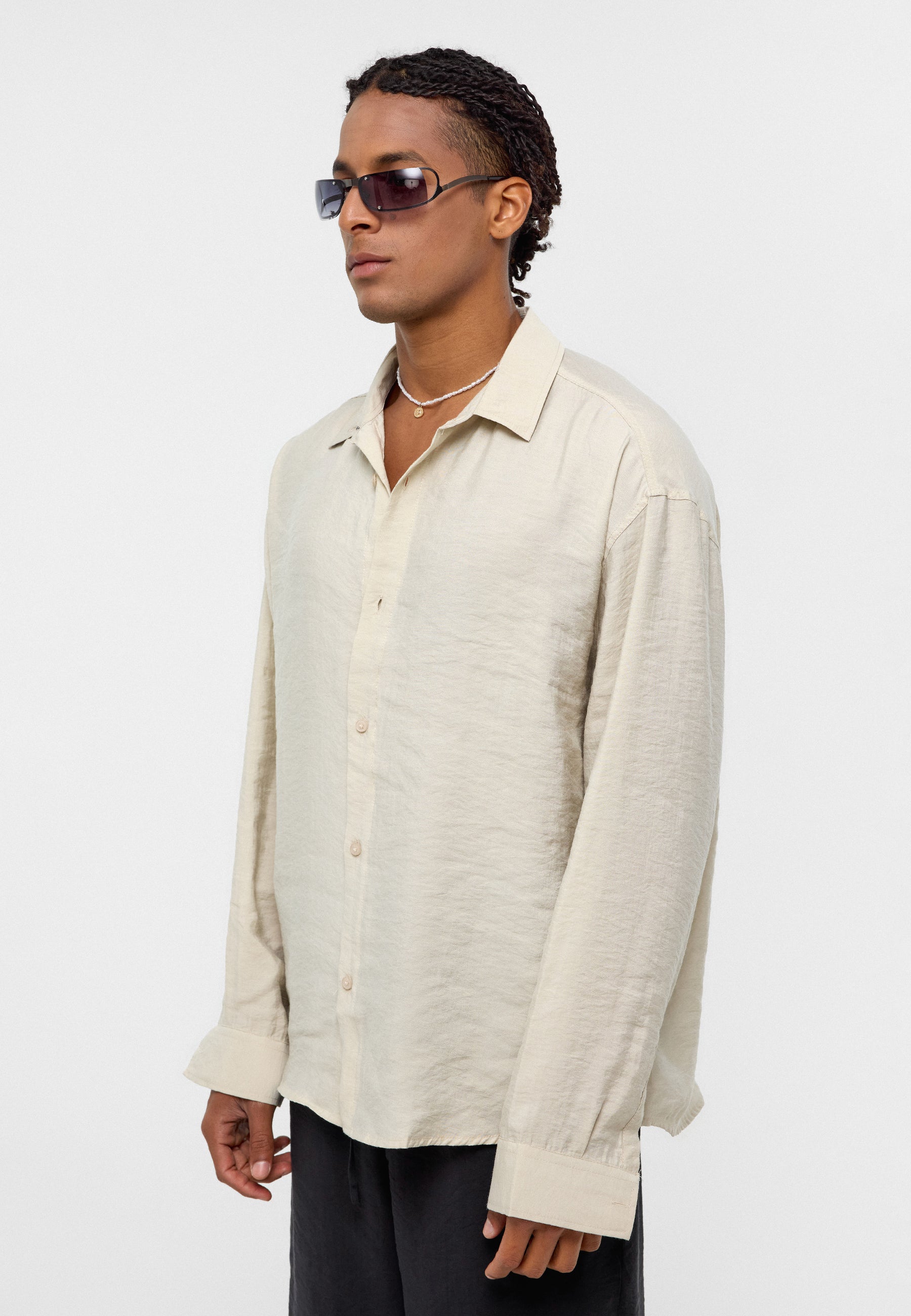 Warm Honey Beige Oversized Modal Shirt – Soft & Elevated Everyday Essential