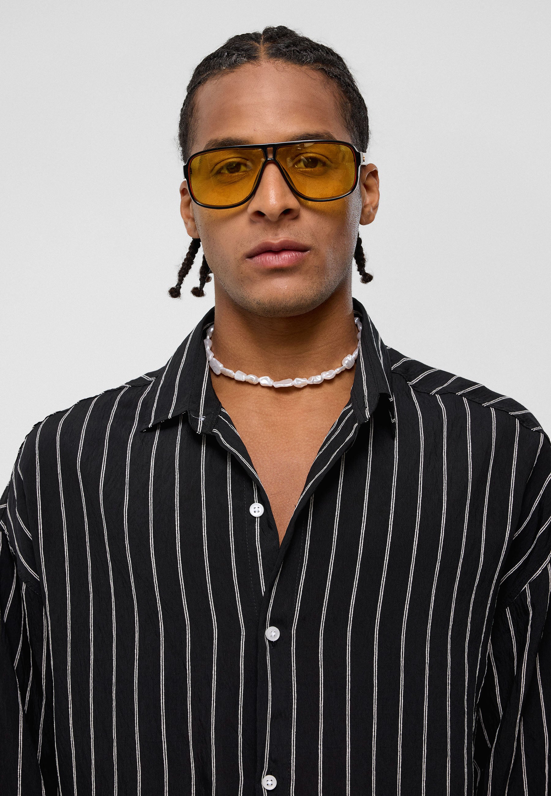 Matte Deep Black Oversized Woven Long‑Sleeve Shirt – Effortless Urban Comfort