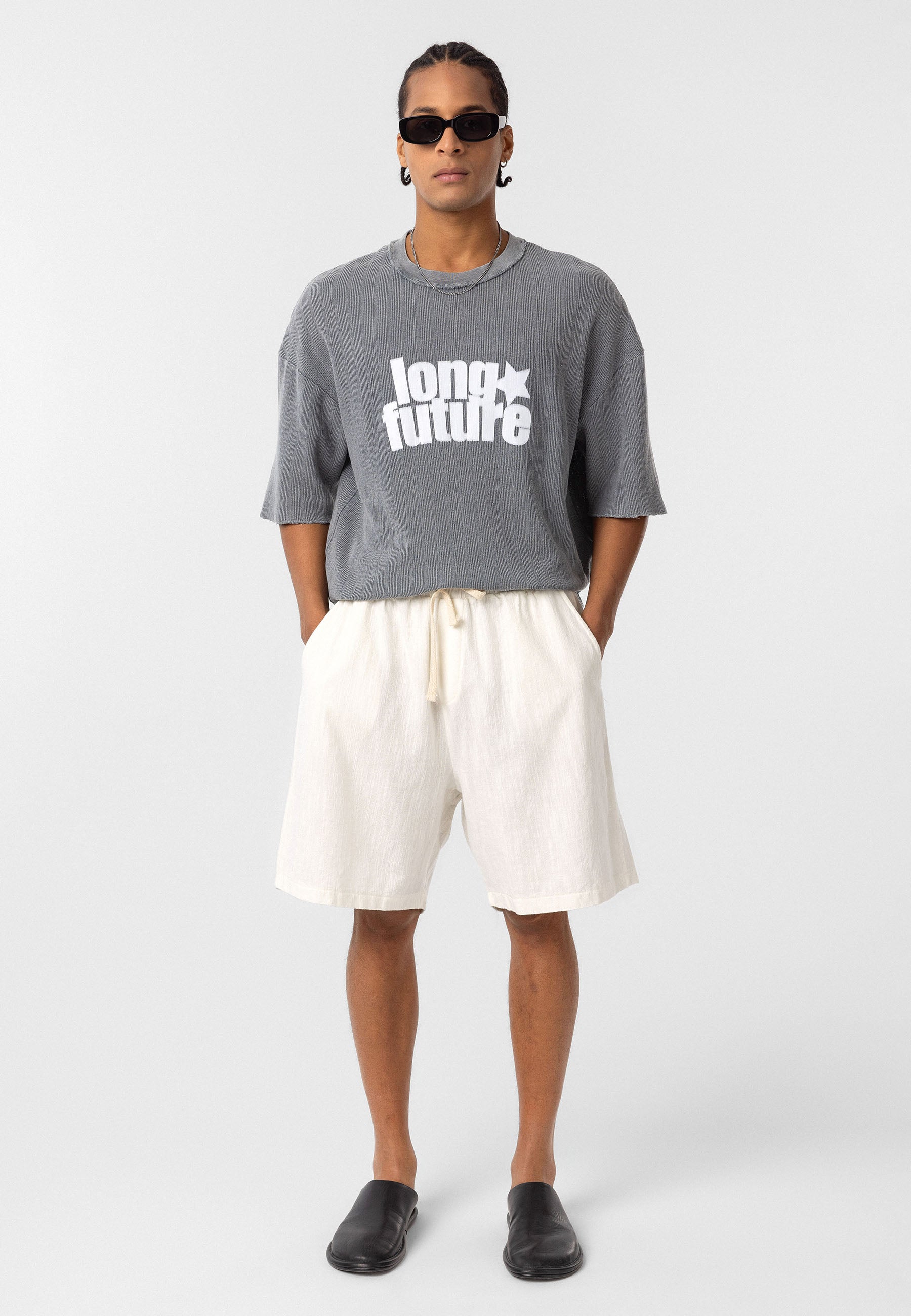 Oversized Knit T-shirts Garment-Washed Texture & Relaxed Comfort