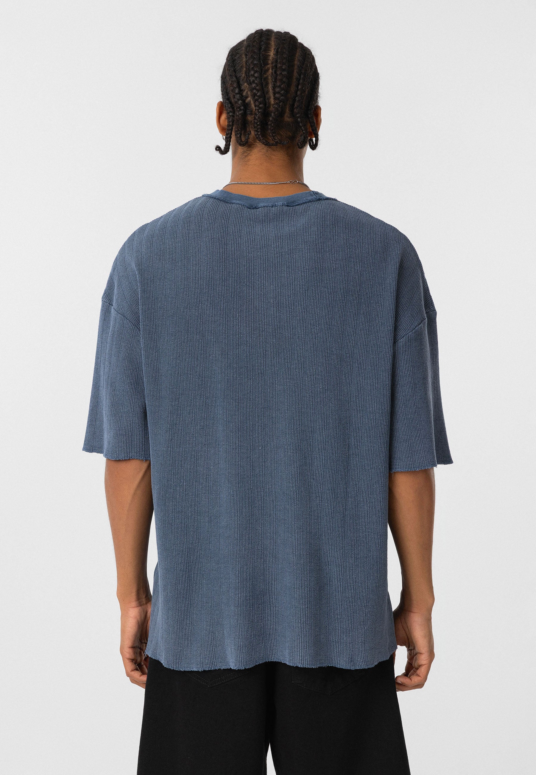 Oversized Knit T-shirts Garment-Washed Texture & Relaxed Comfort