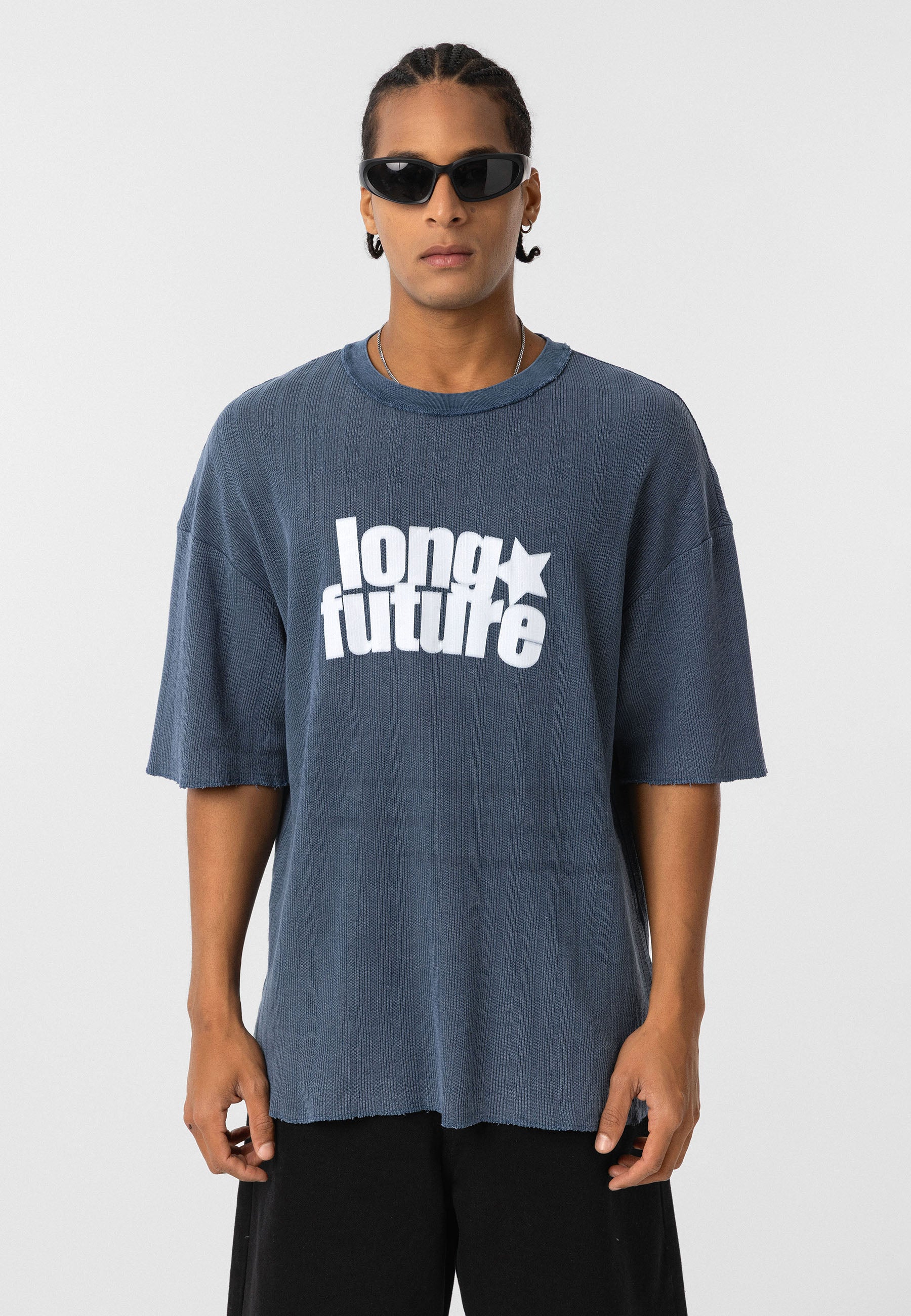 Oversized Knit T-shirts Garment-Washed Texture & Relaxed Comfort