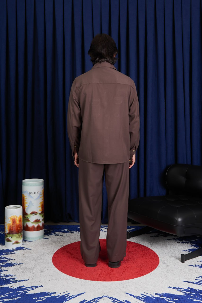 Men’s Wide Fit Pleated Trousers | KAEN Tokyo | Minimal Tailored Pants