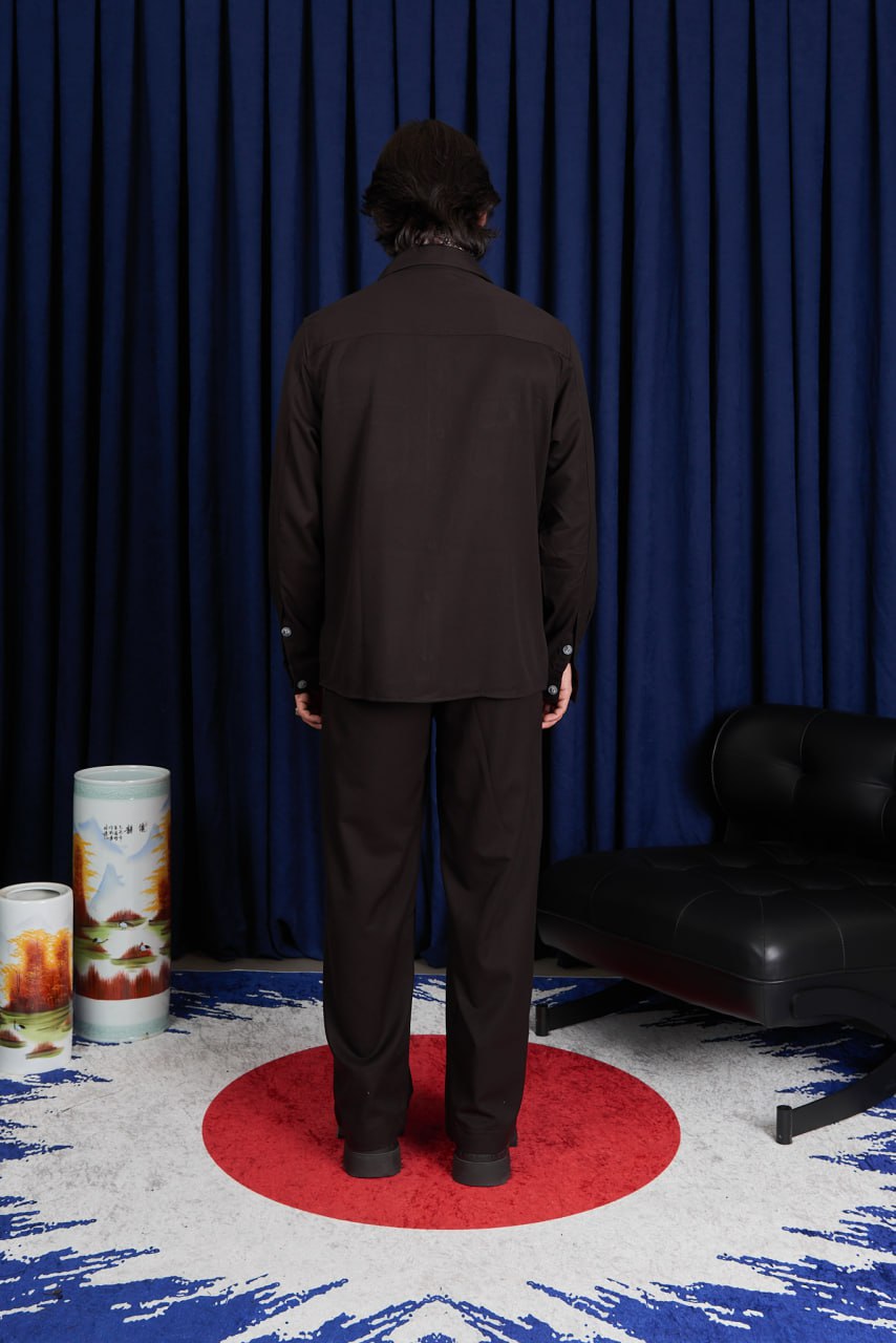 Men’s Wide Fit Pleated Trousers | KAEN Tokyo | Minimal Tailored Pants