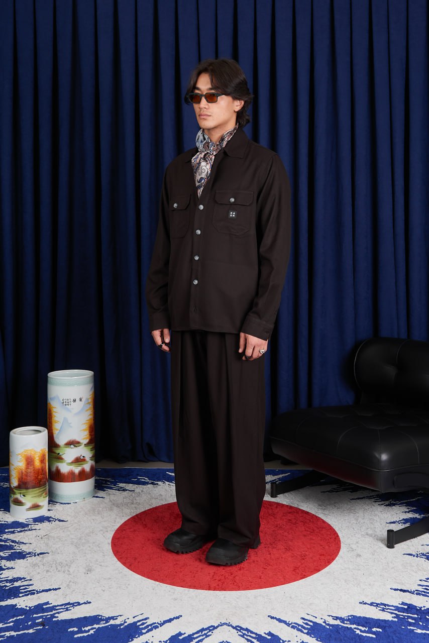 Men’s Wide Fit Pleated Trousers | KAEN Tokyo | Minimal Tailored Pants