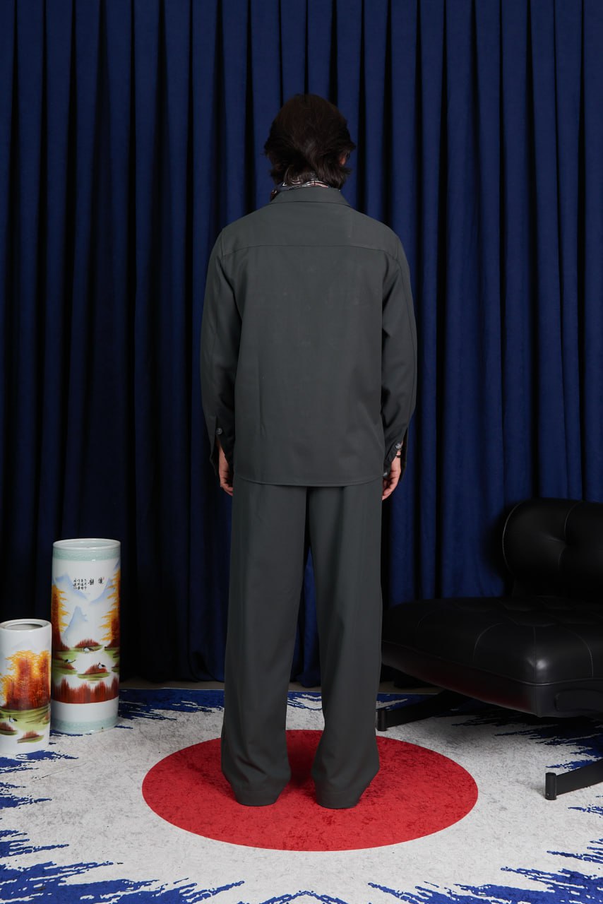Men’s Wide Fit Pleated Trousers | KAEN Tokyo | Minimal Tailored Pants