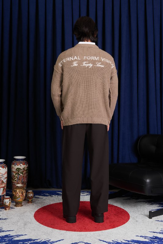 Men’s “The Eternal” Embroidered Knitted Pullover Sweater