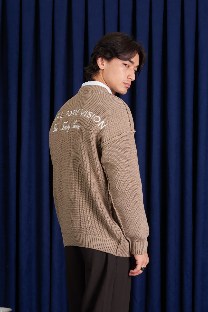 Men’s “The Eternal” Embroidered Knitted Pullover Sweater
