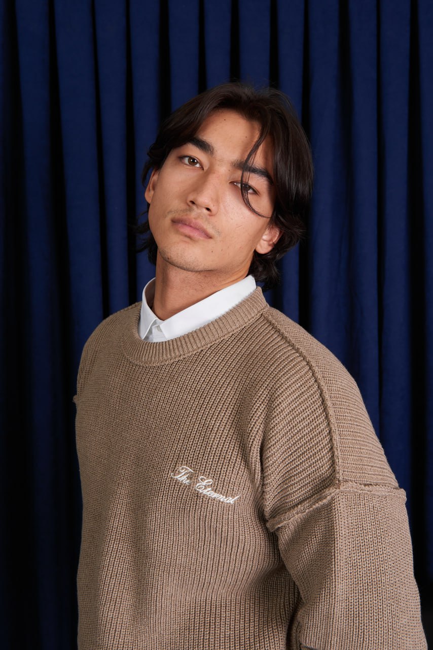 Men’s “The Eternal” Embroidered Knitted Pullover Sweater
