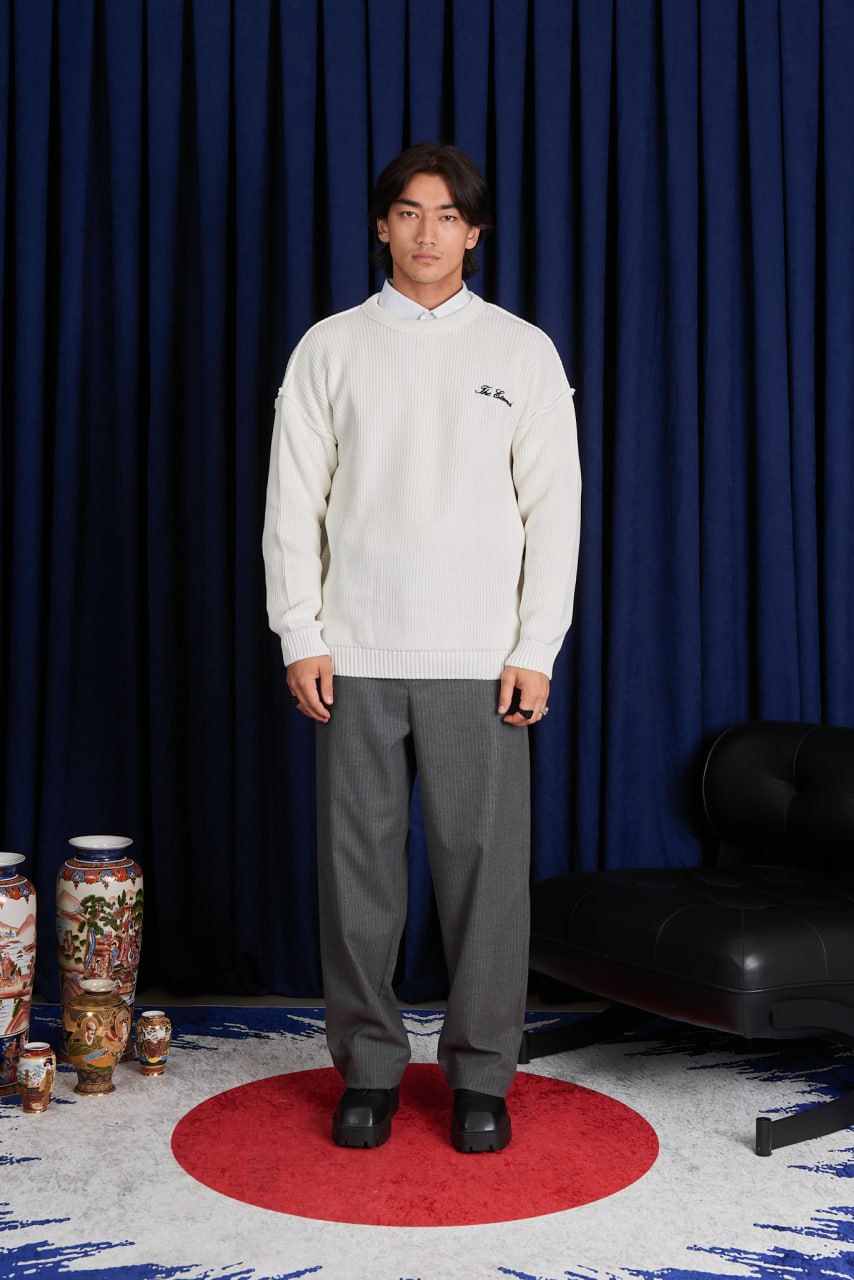 Men’s “The Eternal” Embroidered Knitted Pullover Sweater
