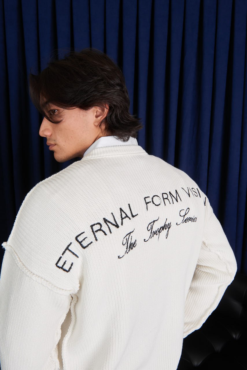 Men’s “The Eternal” Embroidered Knitted Pullover Sweater