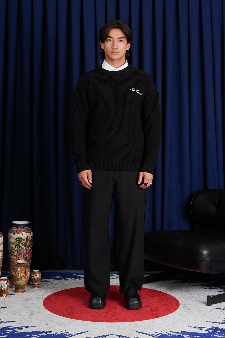 Men’s “The Eternal” Embroidered Knitted Pullover Sweater