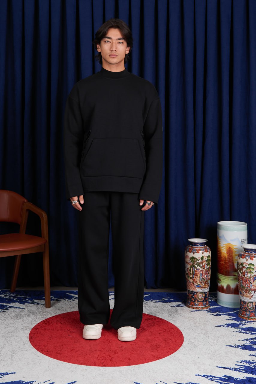 Men’s Korean Oversized Sweatshirt Co-ord Set | Minimal Streetwear Two-Piece Outfit
