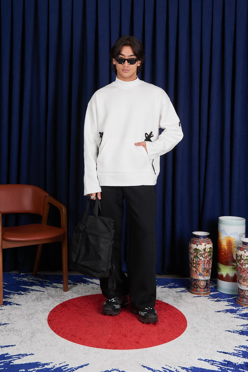 Men’s Korean Oversized Sweatshirt Co-ord Set | Minimal Streetwear Two-Piece Outfit