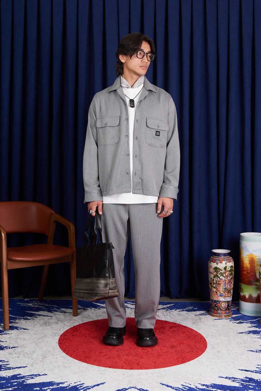 Men’s Korean Minimalist Wide-Leg Trouser | Casual Relaxed-Fit Pants