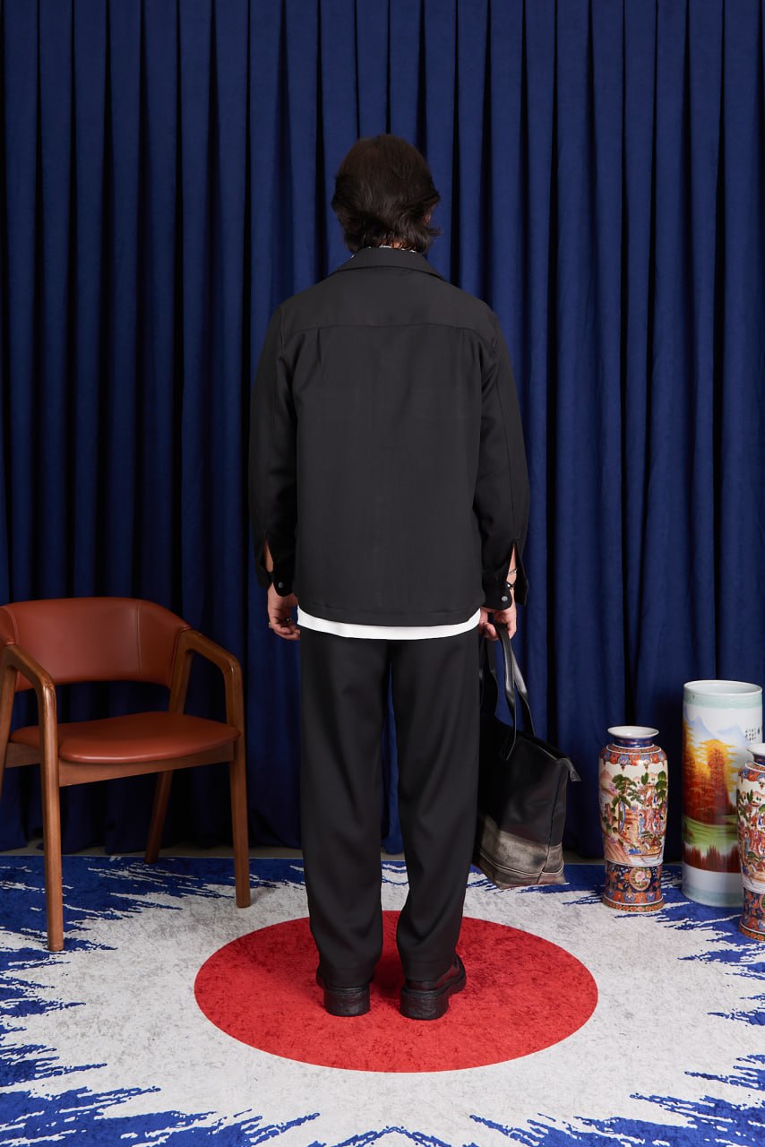 Men’s Korean Minimalist Wide-Leg Trouser | Casual Relaxed-Fit Pants