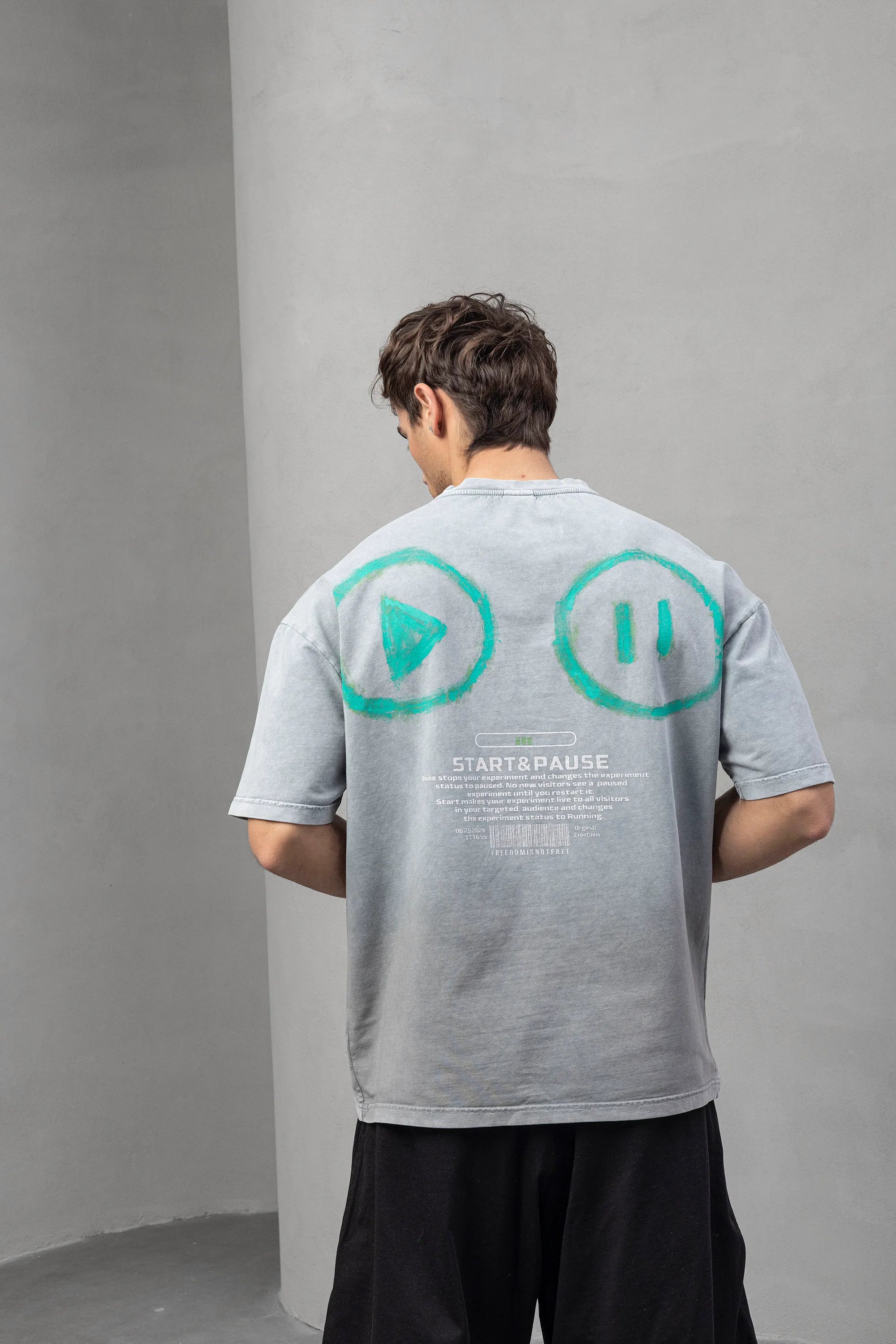 Start & Pause Graphic T-Shirt for Men