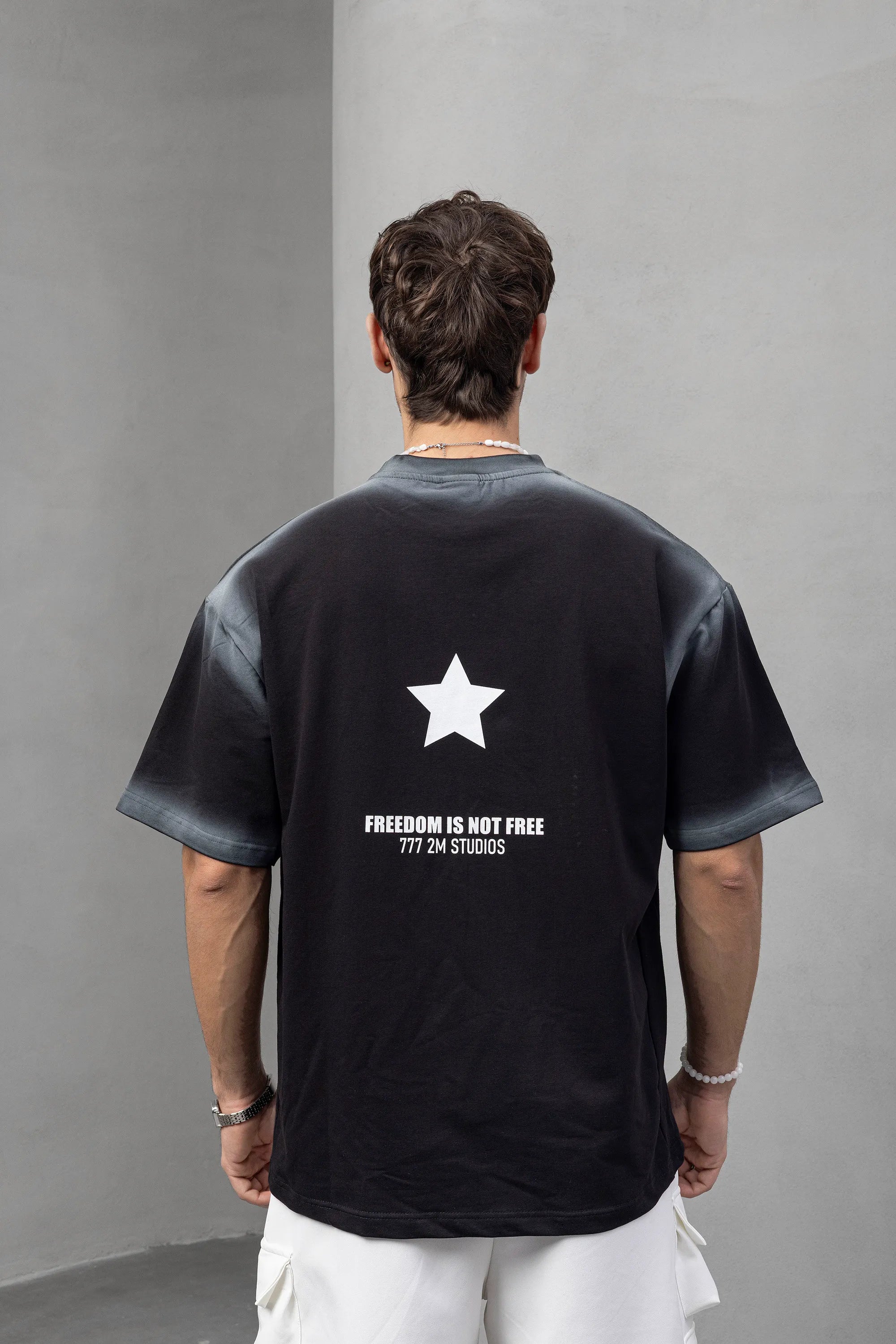Freedom Is Not Free Graphic T-Shirt - Black Star Design