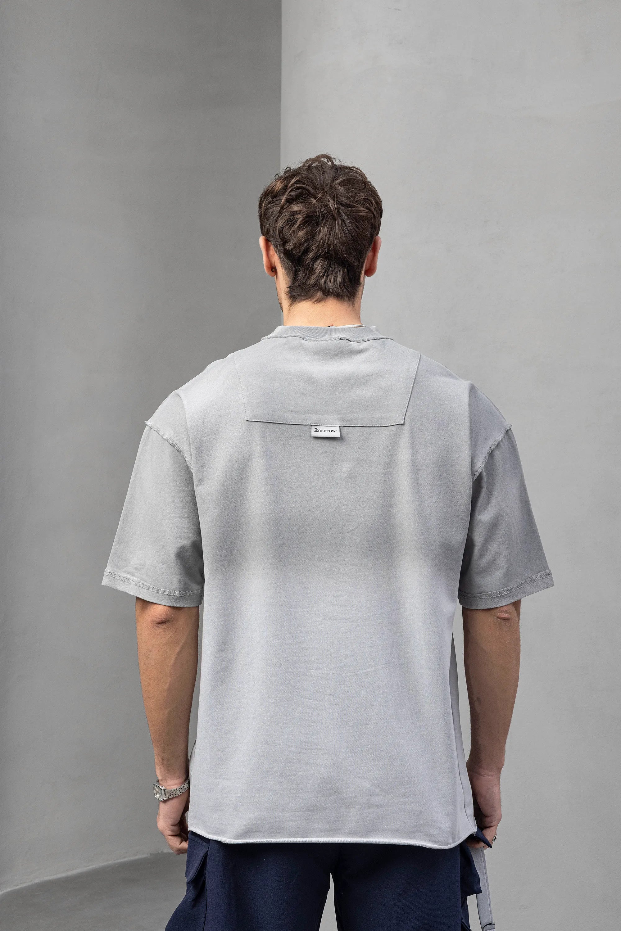 Number 86 Graphic T-Shirt - Grey Casual Oversized Tee