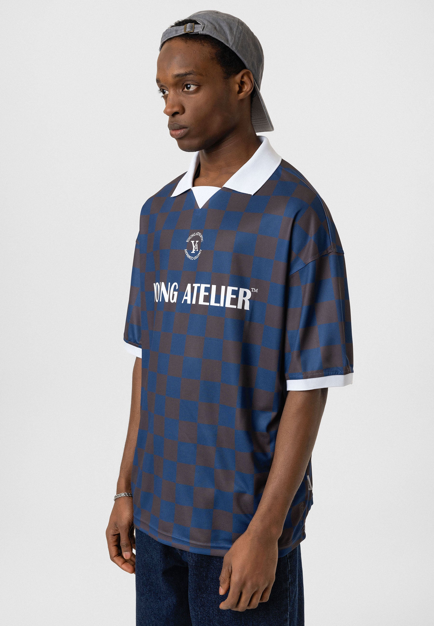 Oversized Polo‑Collar Jersey T-shirts – Sporty Contrast With Polish