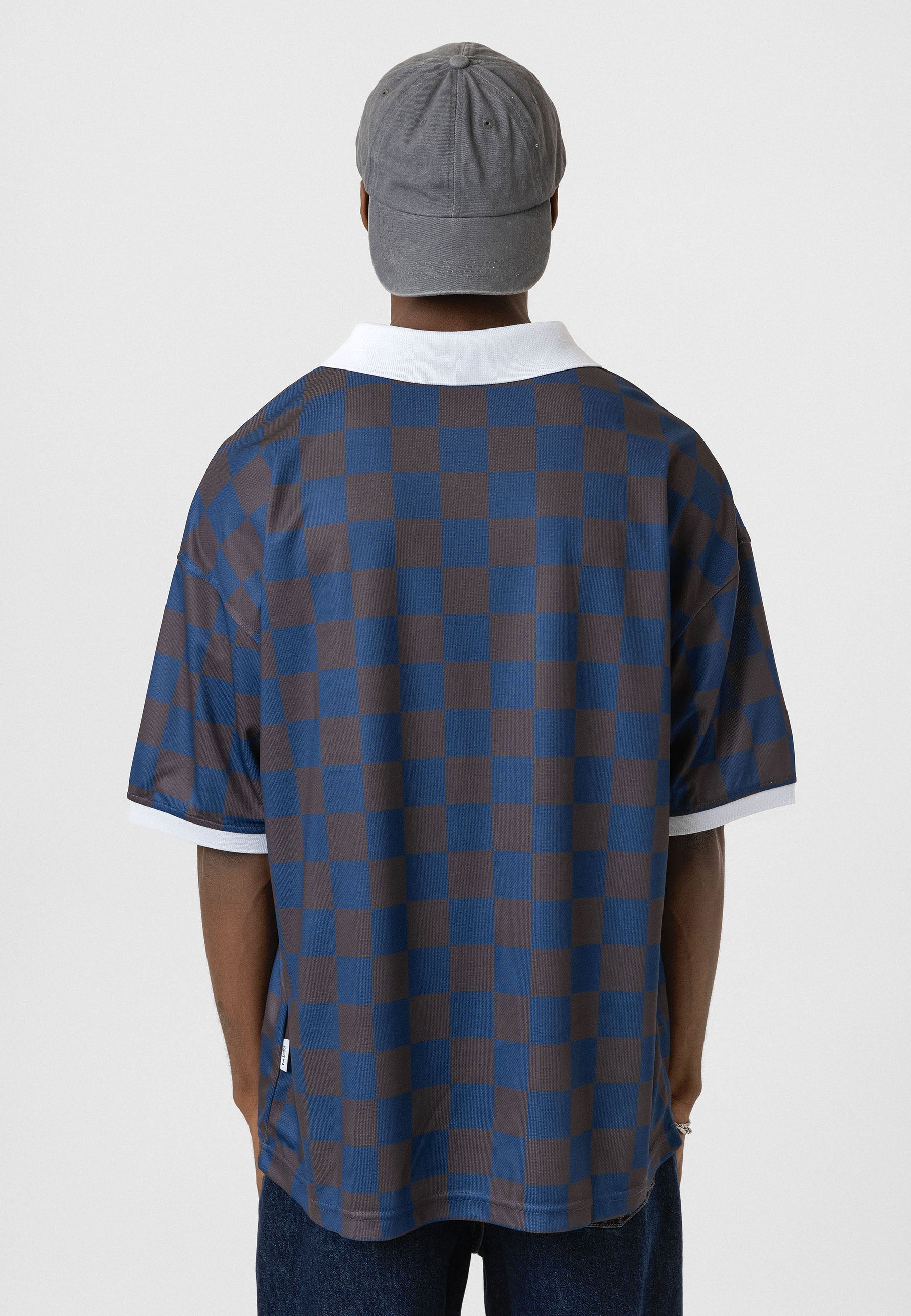 Oversized Polo‑Collar Jersey T-shirts – Sporty Contrast With Polish