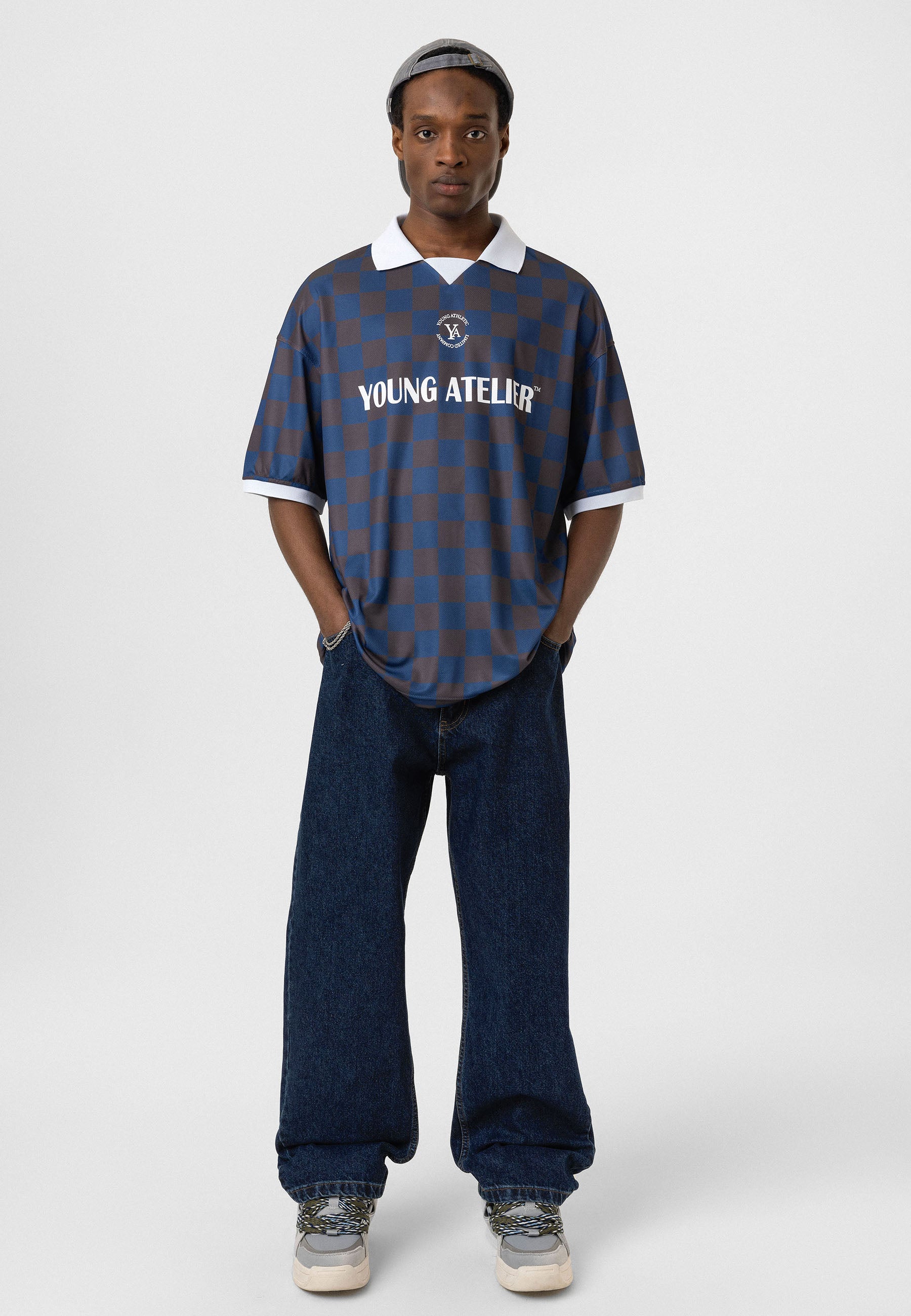 Oversized Polo‑Collar Jersey T-shirts – Sporty Contrast With Polish