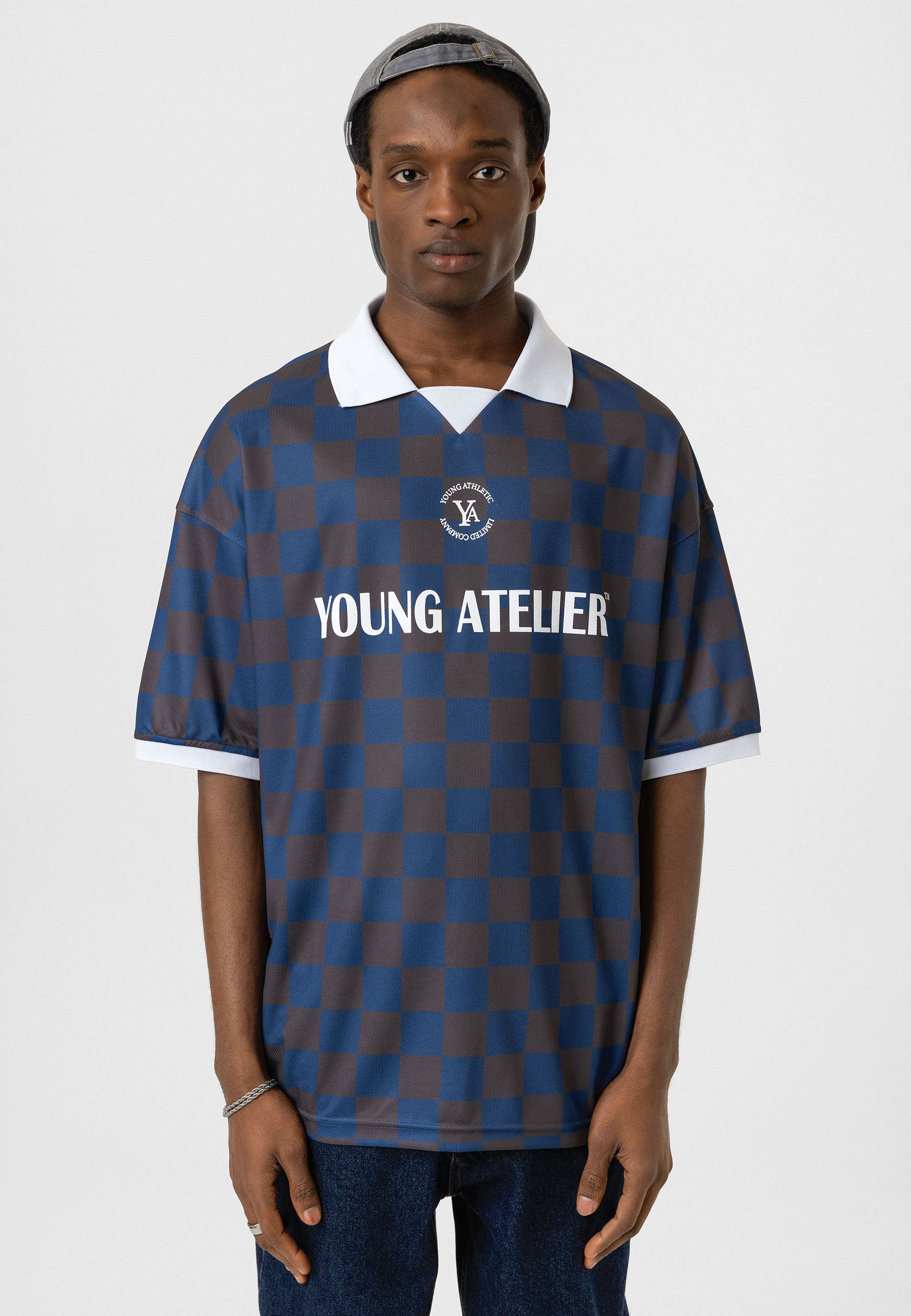 Oversized Polo‑Collar Jersey T-shirts – Sporty Contrast With Polish