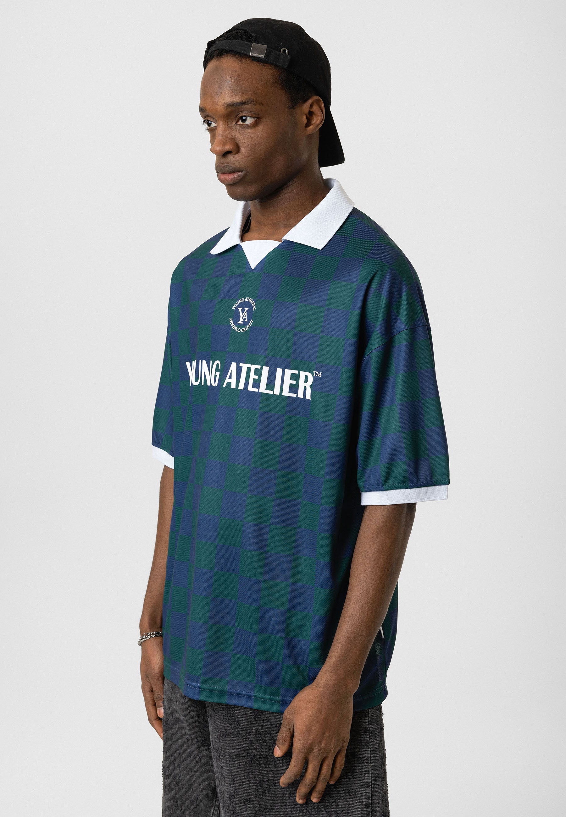 Oversized Polo‑Collar Jersey T-shirts – Sporty Contrast With Polish