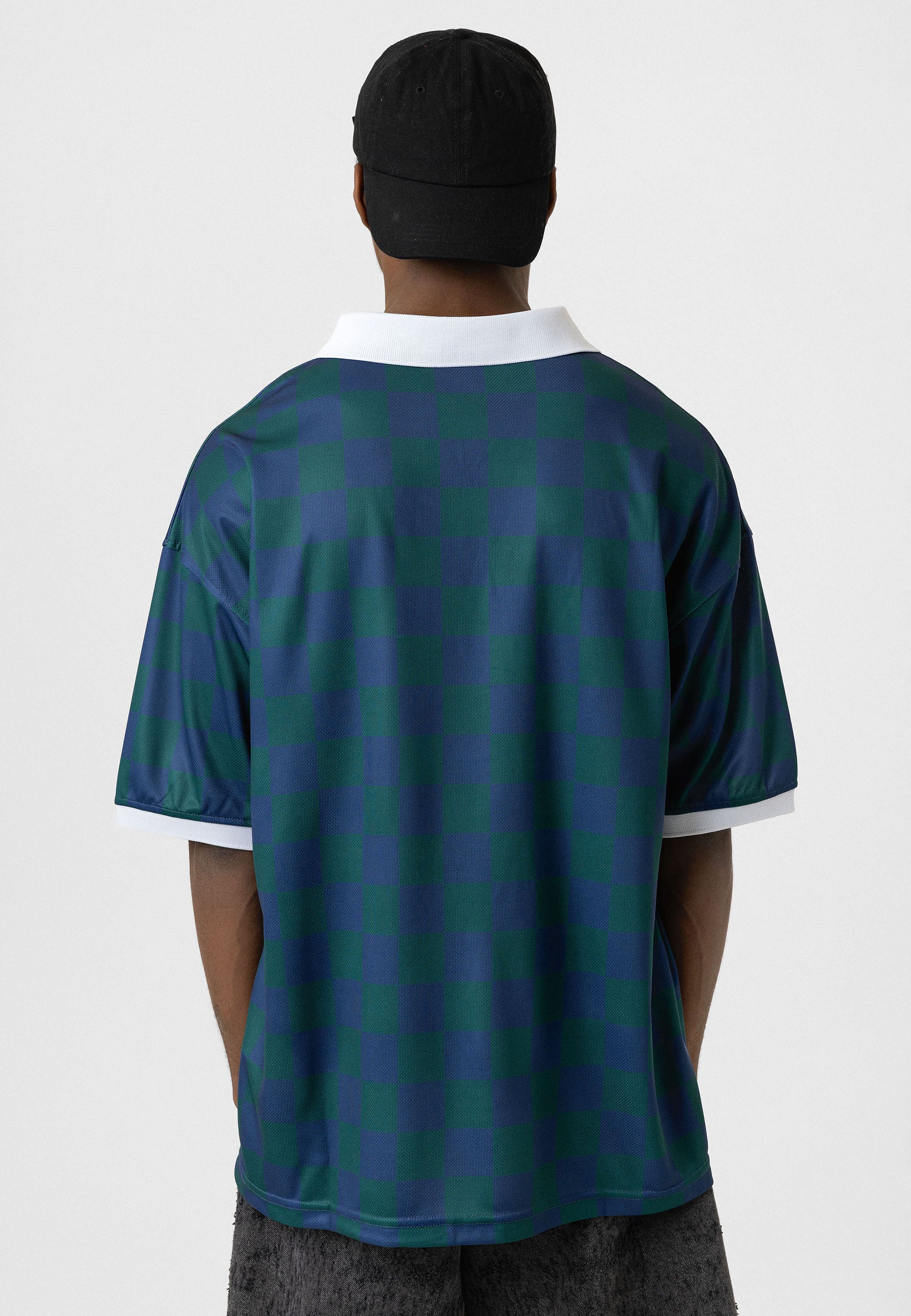 Oversized Polo‑Collar Jersey T-shirts – Sporty Contrast With Polish
