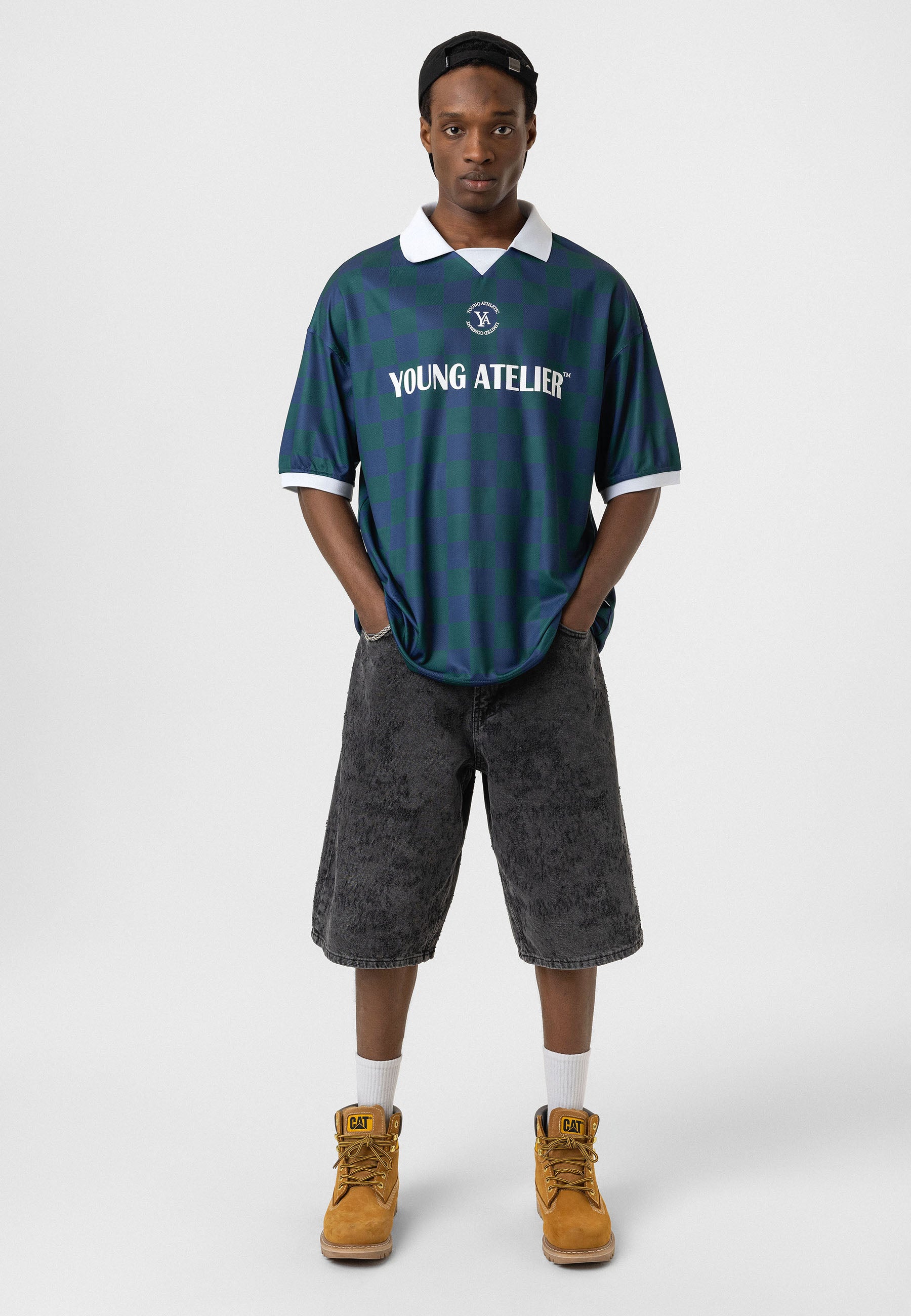 Oversized Polo‑Collar Jersey T-shirts – Sporty Contrast With Polish