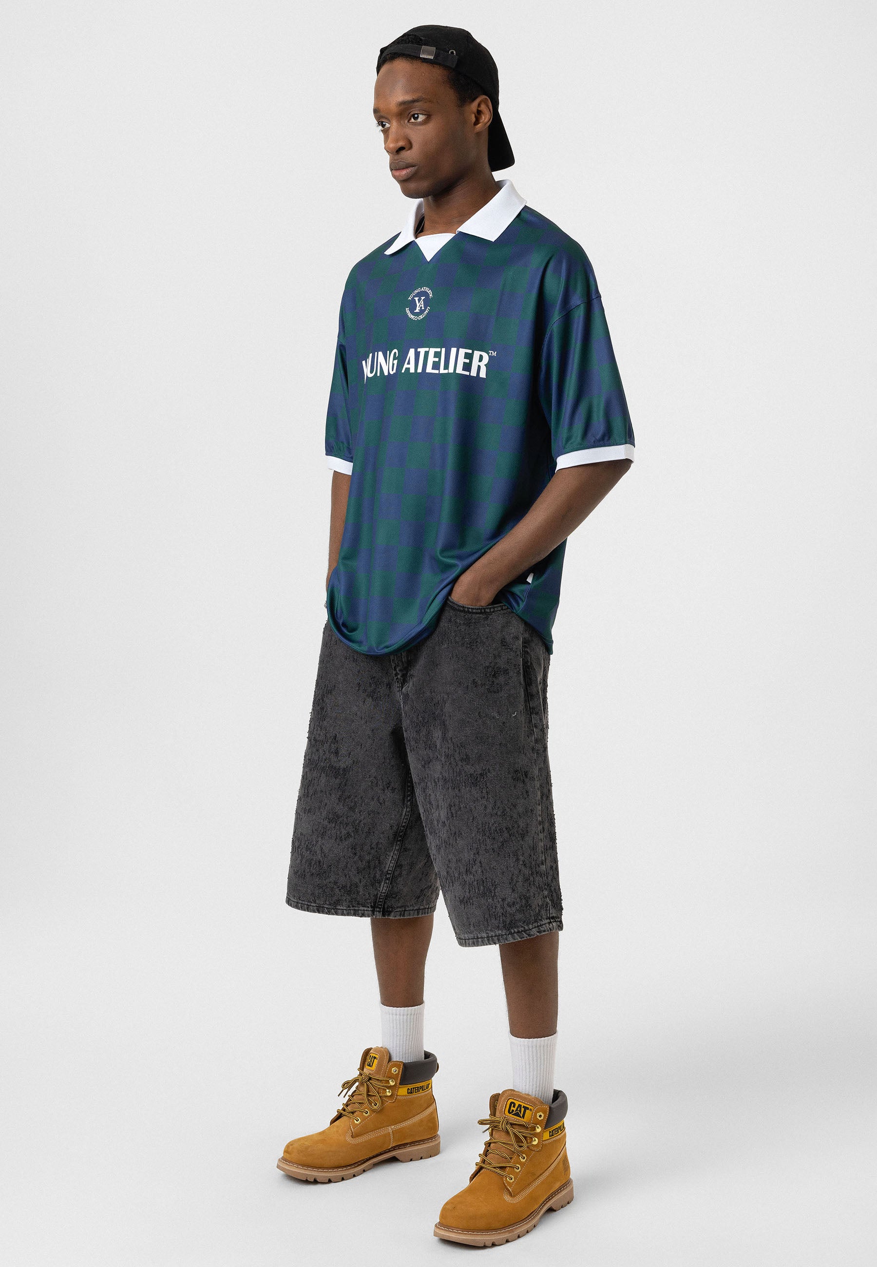 Oversized Polo‑Collar Jersey T-shirts – Sporty Contrast With Polish