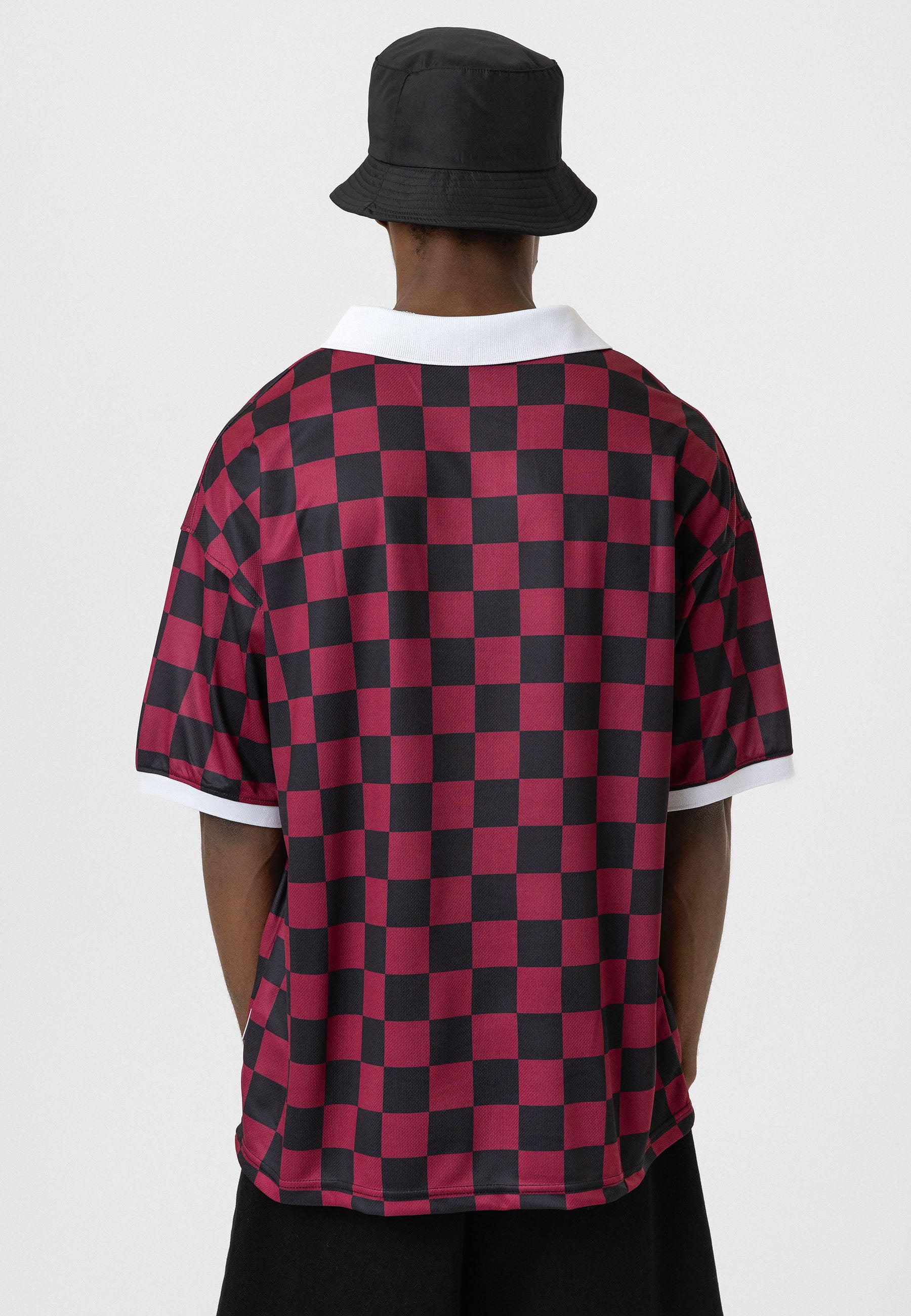 Oversized Polo‑Collar Jersey T-shirts – Sporty Contrast With Polish