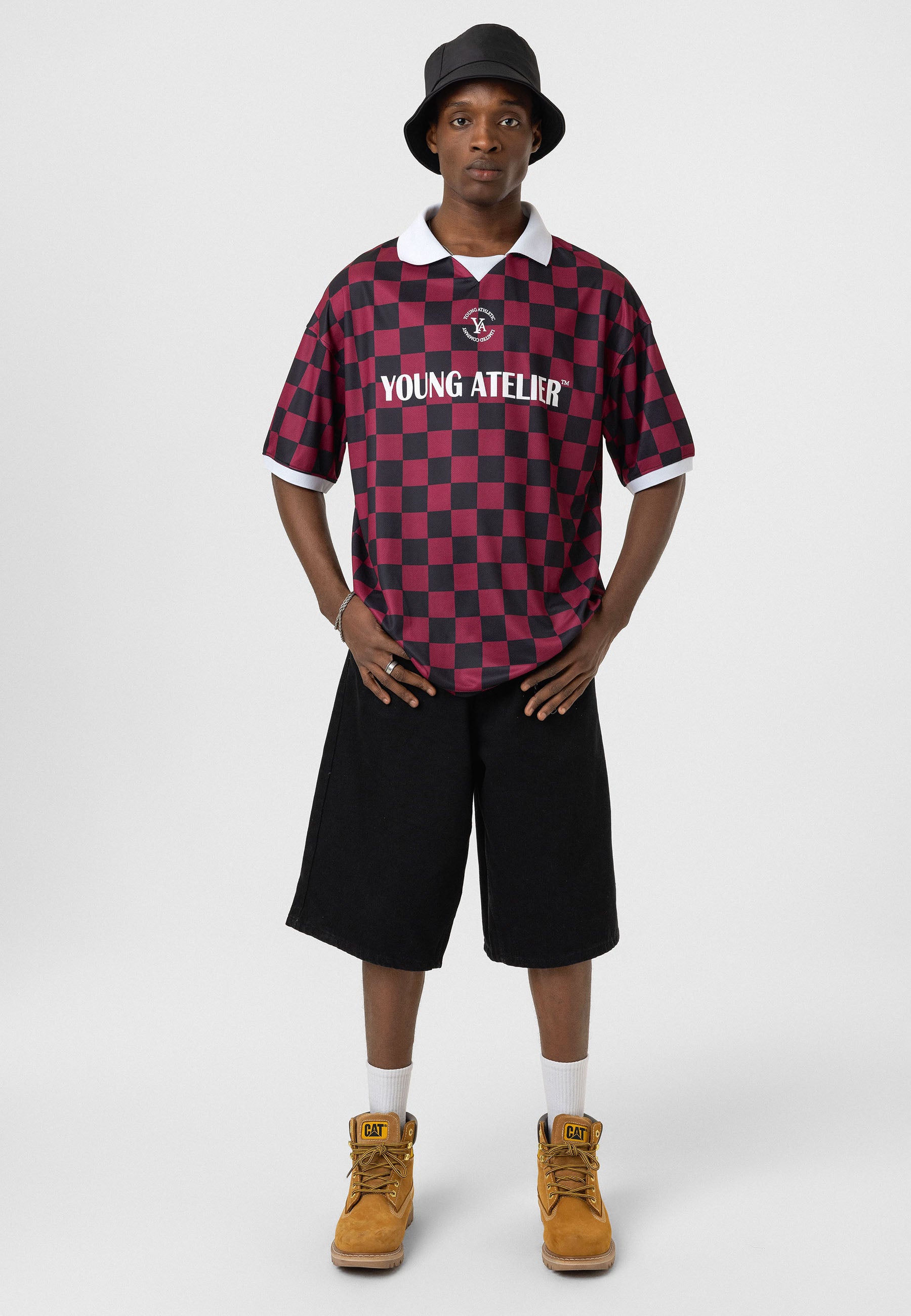 Oversized Polo‑Collar Jersey T-shirts – Sporty Contrast With Polish