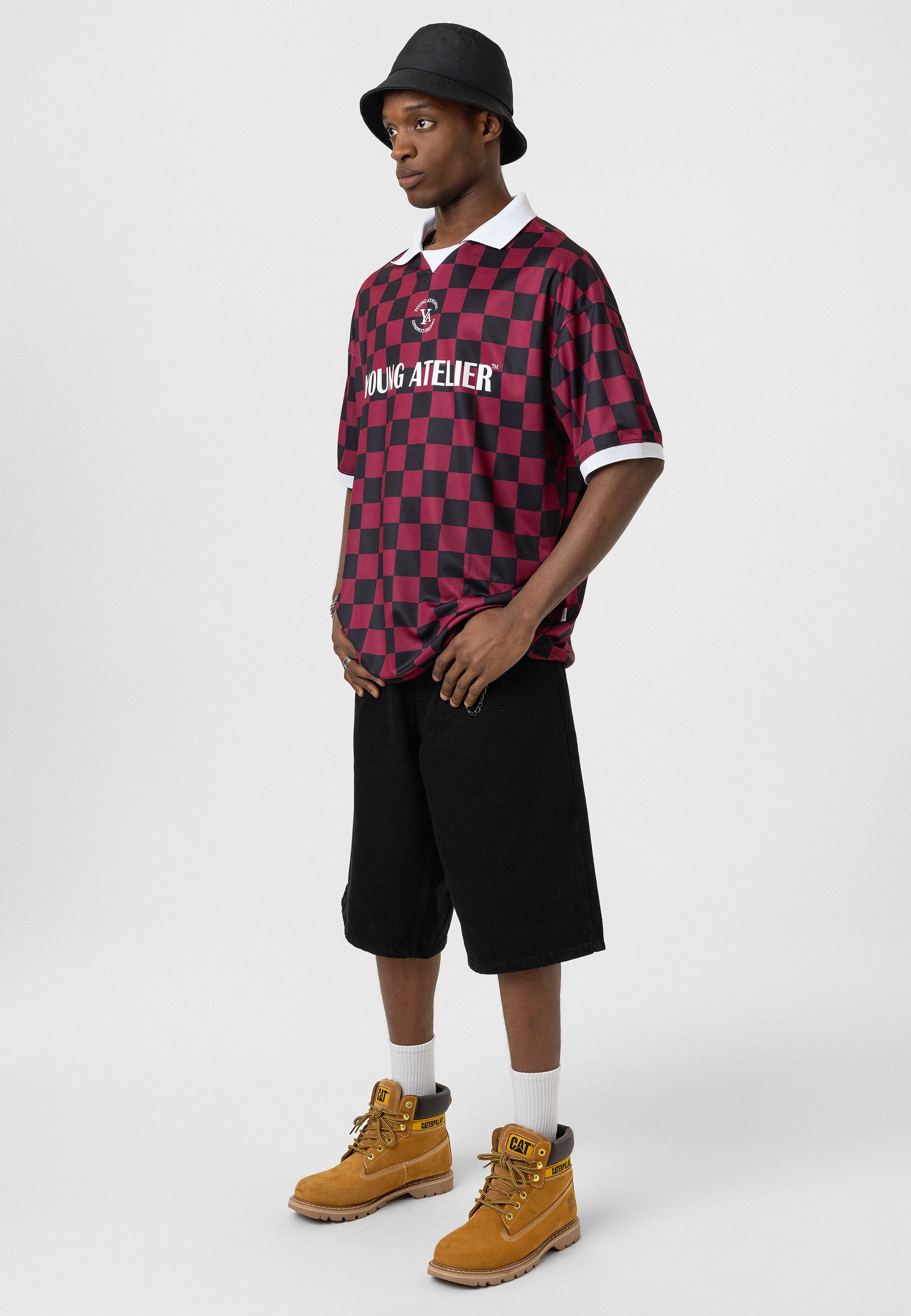 Oversized Polo‑Collar Jersey T-shirts – Sporty Contrast With Polish