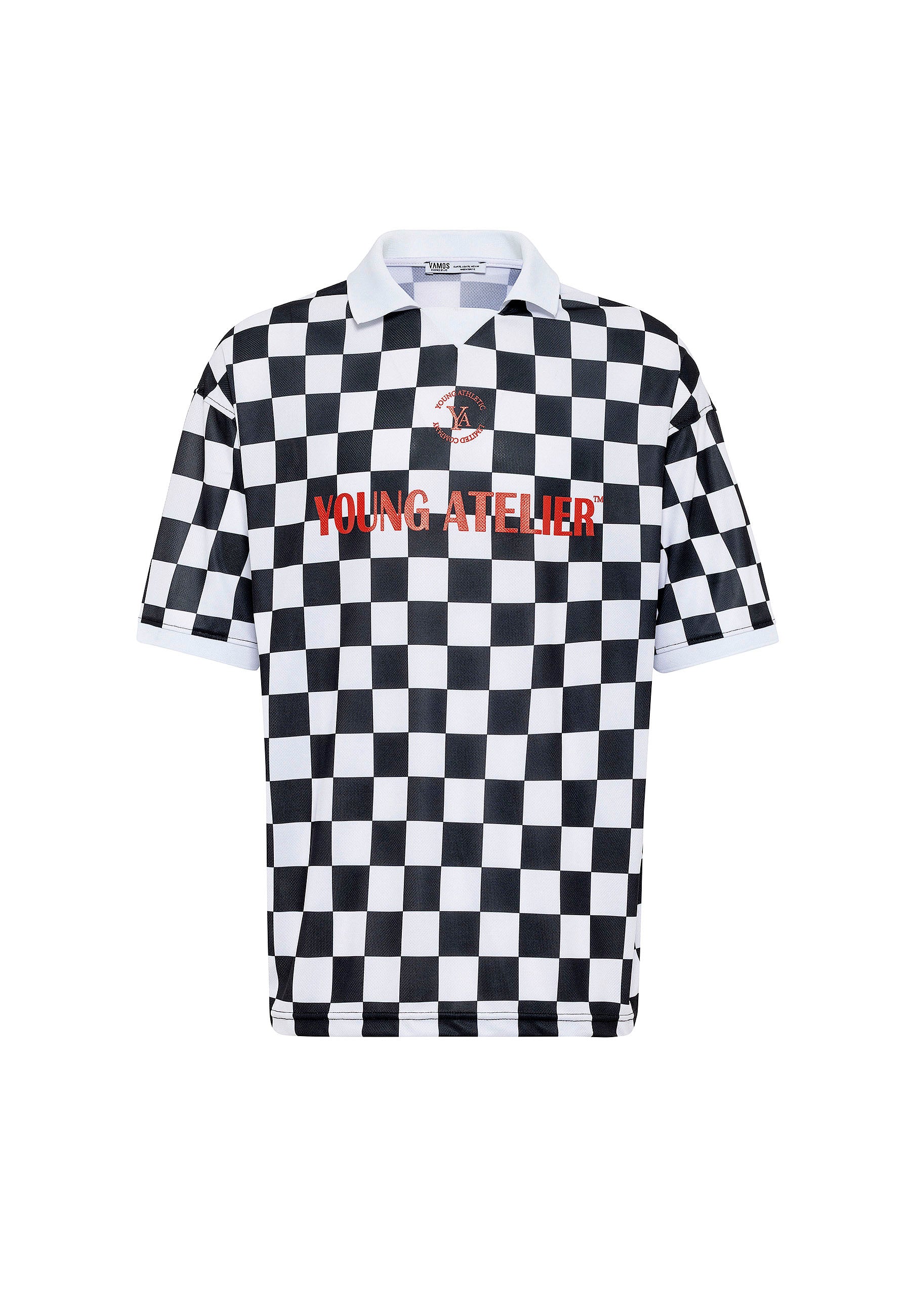 Oversized Polo‑Collar Jersey T-shirts – Sporty Contrast With Polish