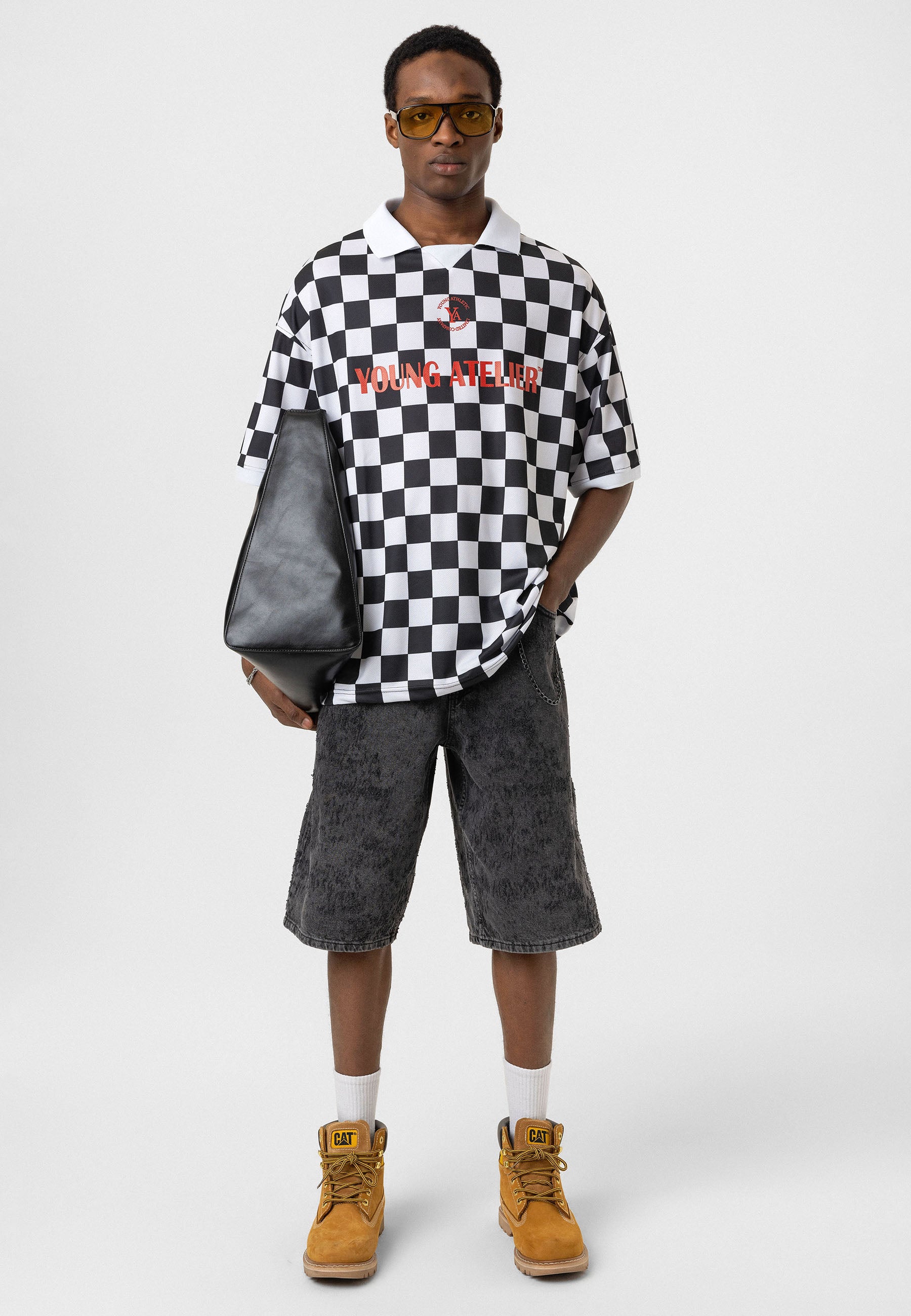 Oversized Polo‑Collar Jersey T-shirts – Sporty Contrast With Polish