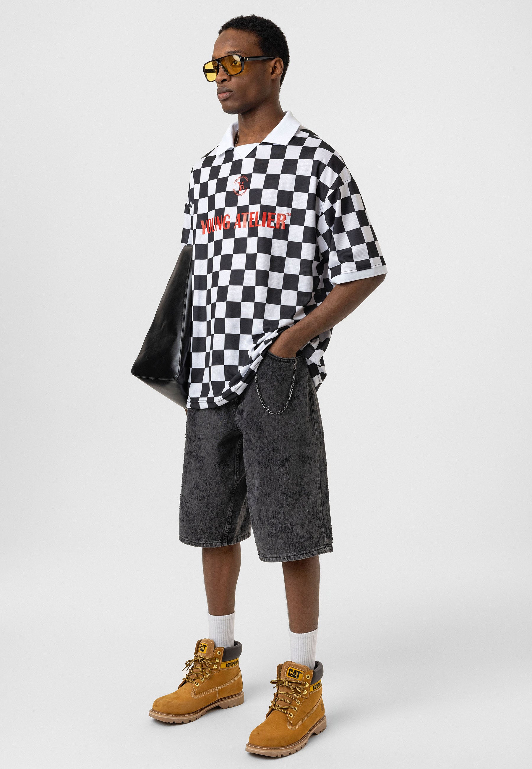 Oversized Polo‑Collar Jersey T-shirts – Sporty Contrast With Polish