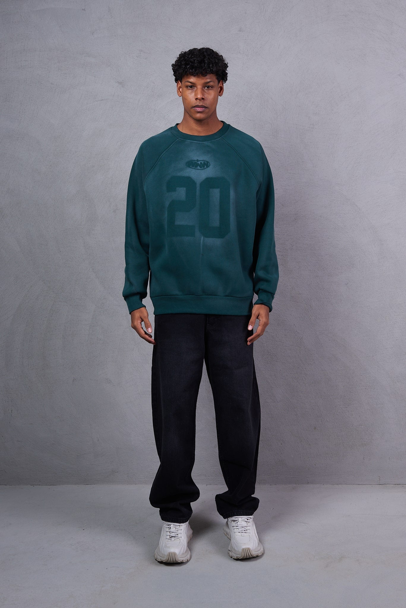 Men’s Organic Cotton Crewneck sweatshirt – Teal Green