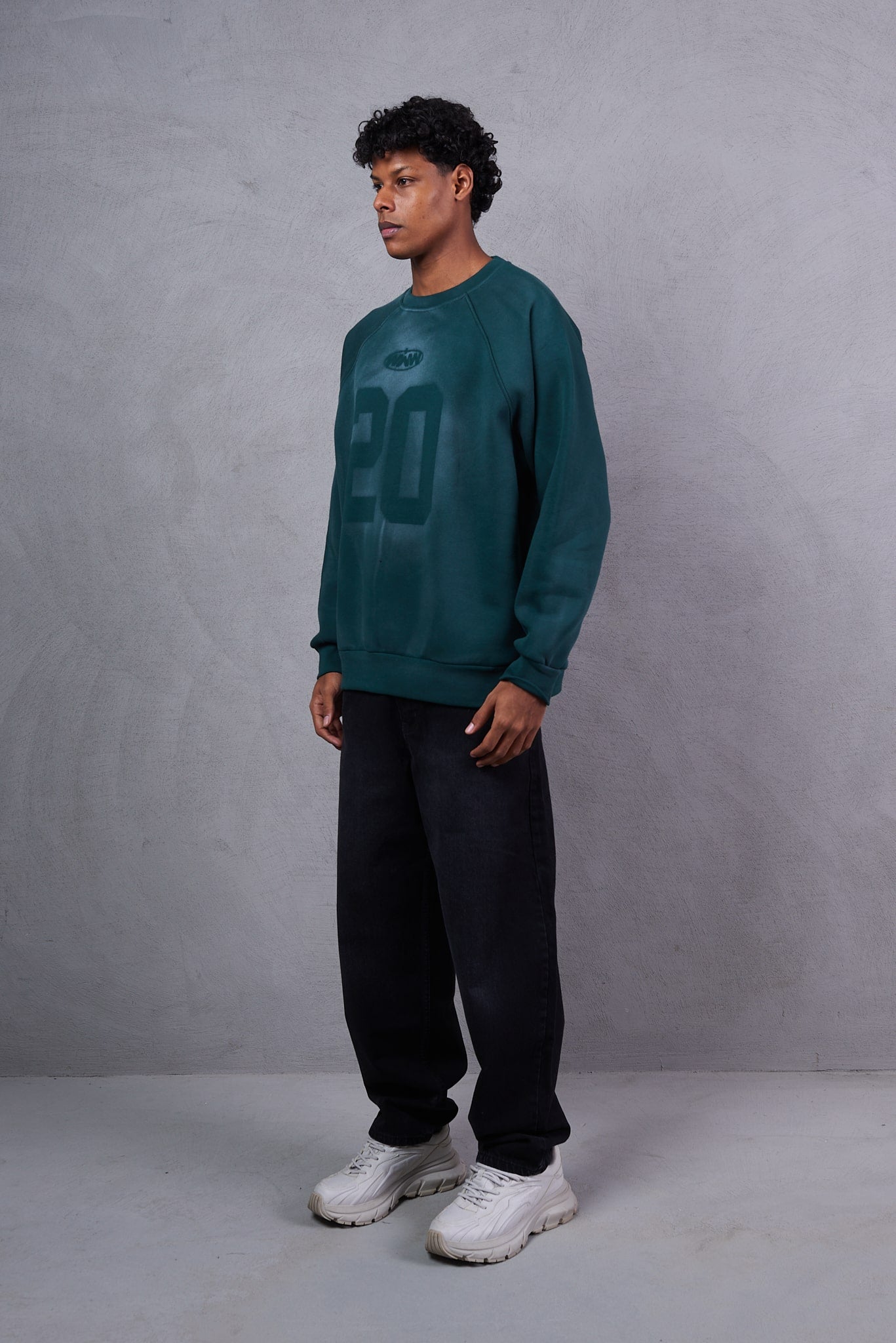 Men’s Organic Cotton Crewneck sweatshirt – Teal Green