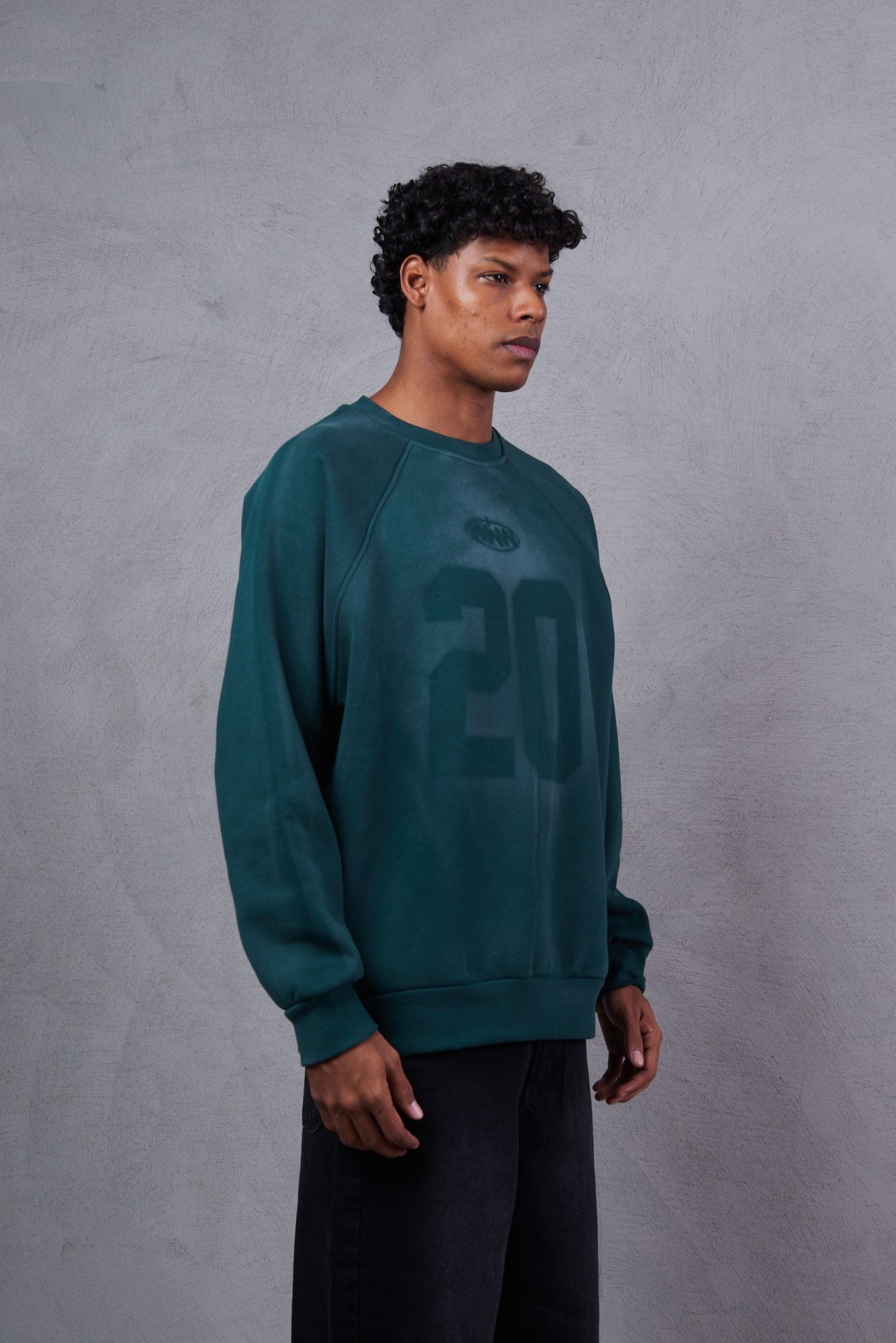Men’s Organic Cotton Crewneck sweatshirt – Teal Green